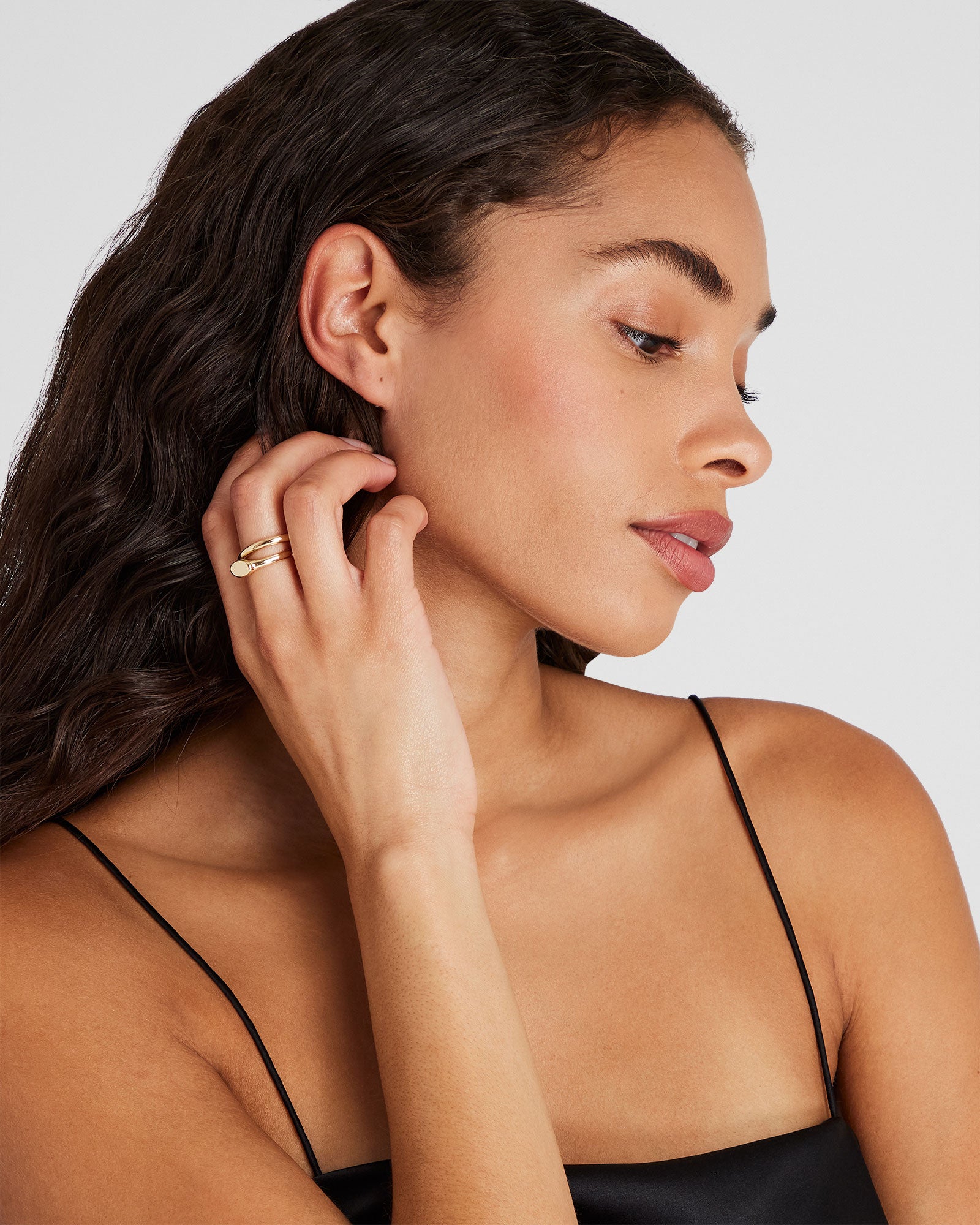CLUB MONACO - Bague chevalière torsadée - Or