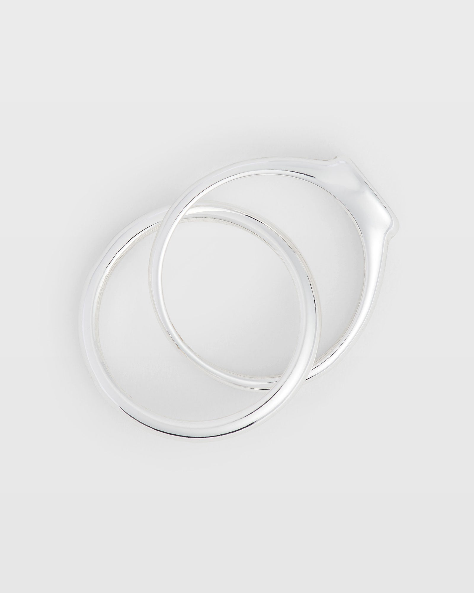 CLUB MONACO - Bague chevalière torsadée - Argent