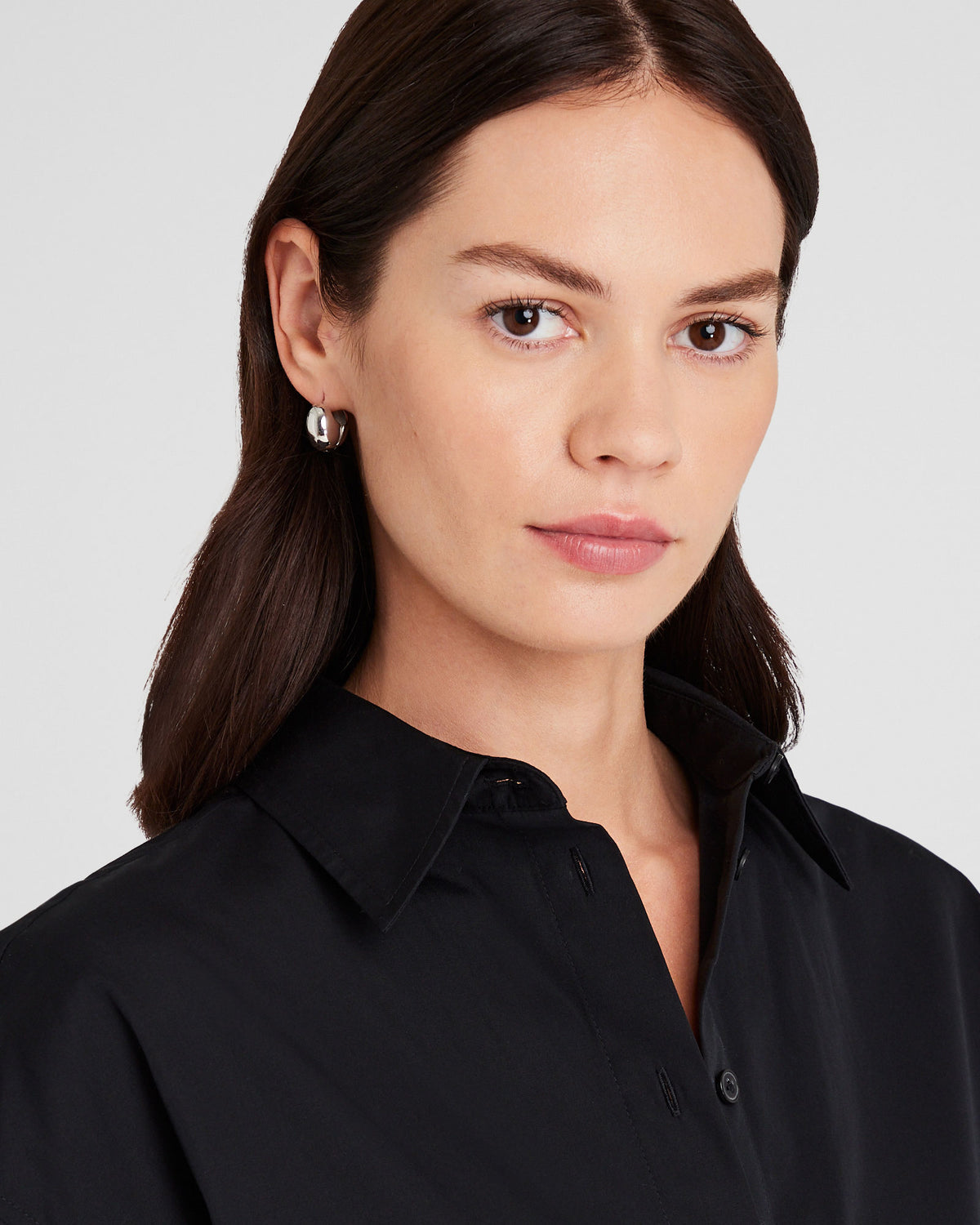 Club Monaco - Round Hoop Earrings - Silver