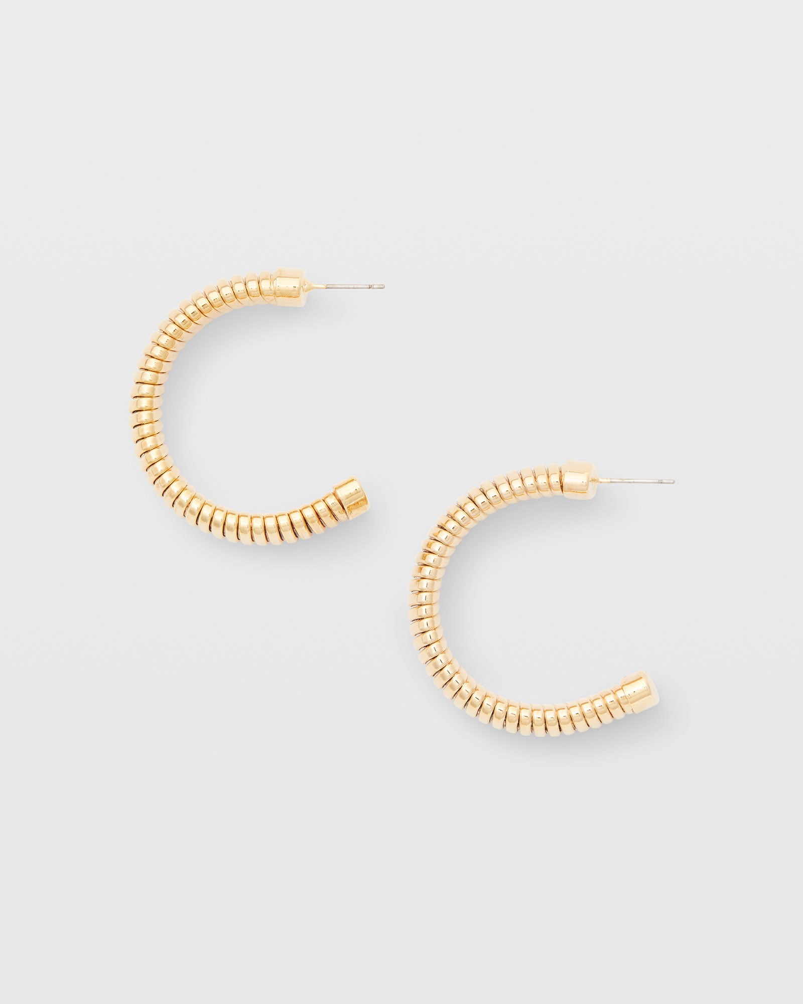 CLUB MONACO - Serefina Rolled Snake Chain Hoop Earring - Gold