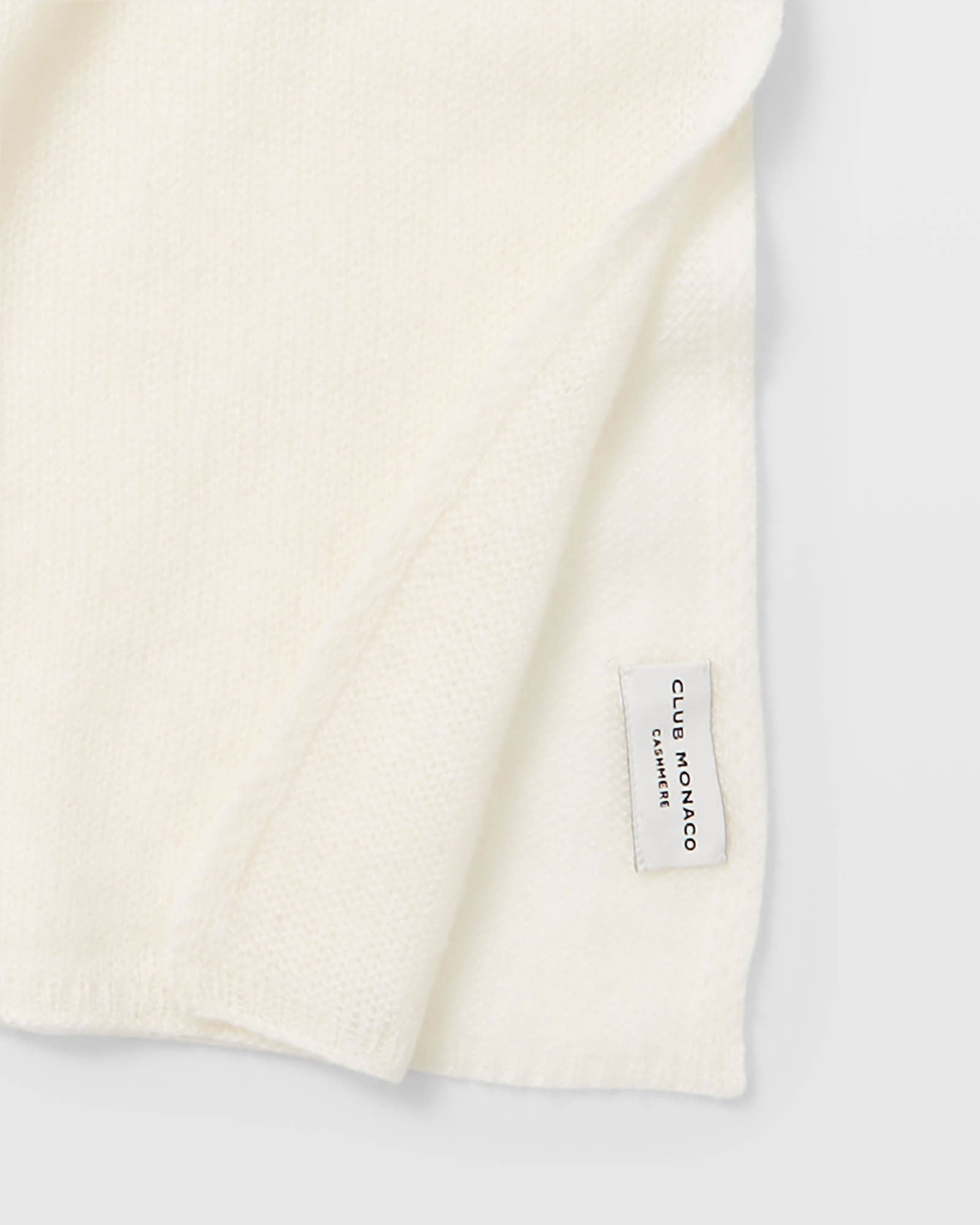 CLUB MONACO - Adele Cashmere Scarf - Cream