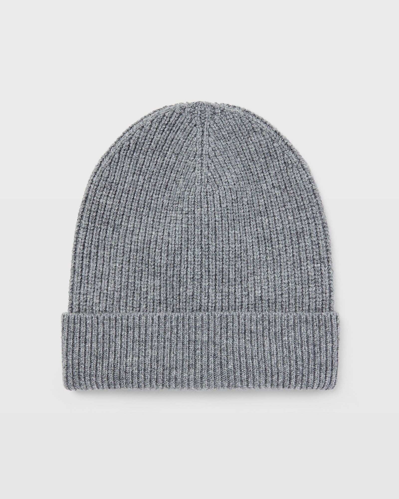 CLUB MONACO - Tuque à revers côtelé - Gris Chiné Moyen