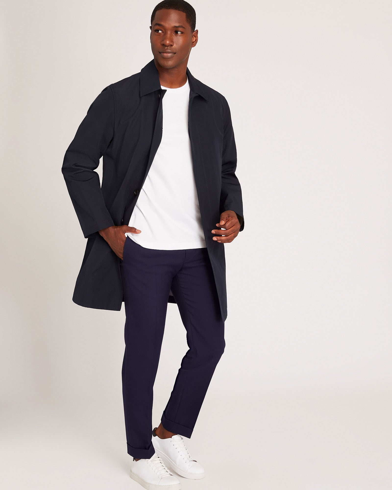 CLUB MONACO - Le pantalon en sergé Sutton - Bleu
