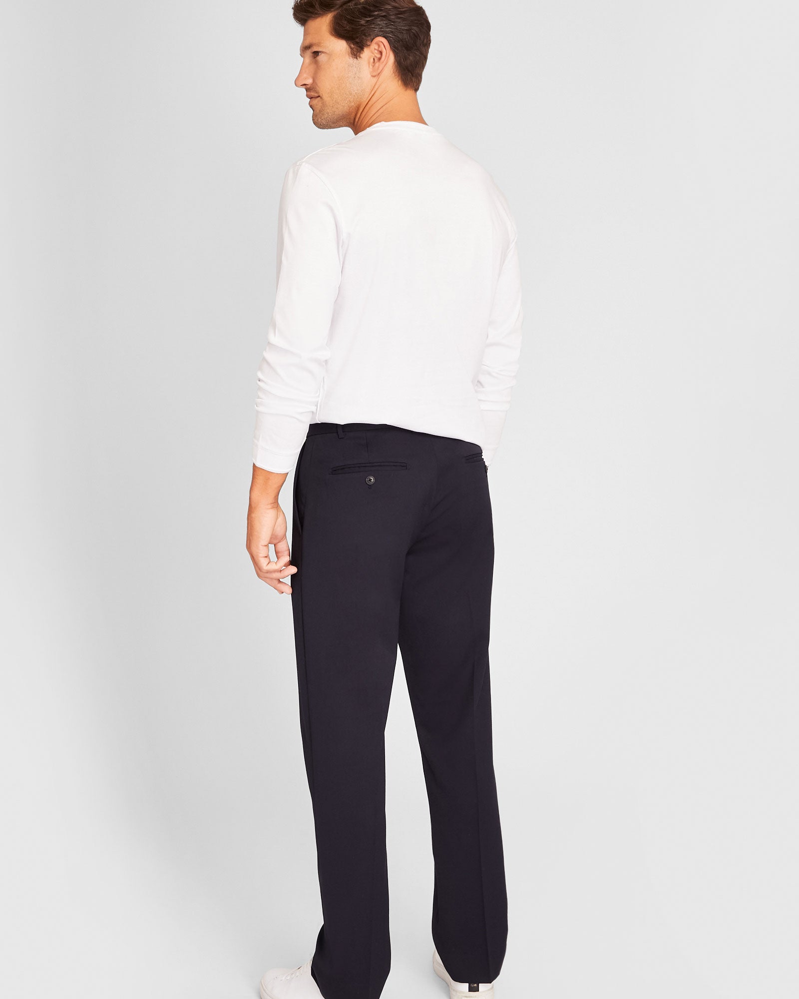 CLUB MONACO - Straight Wool Trouser - Dark Navy