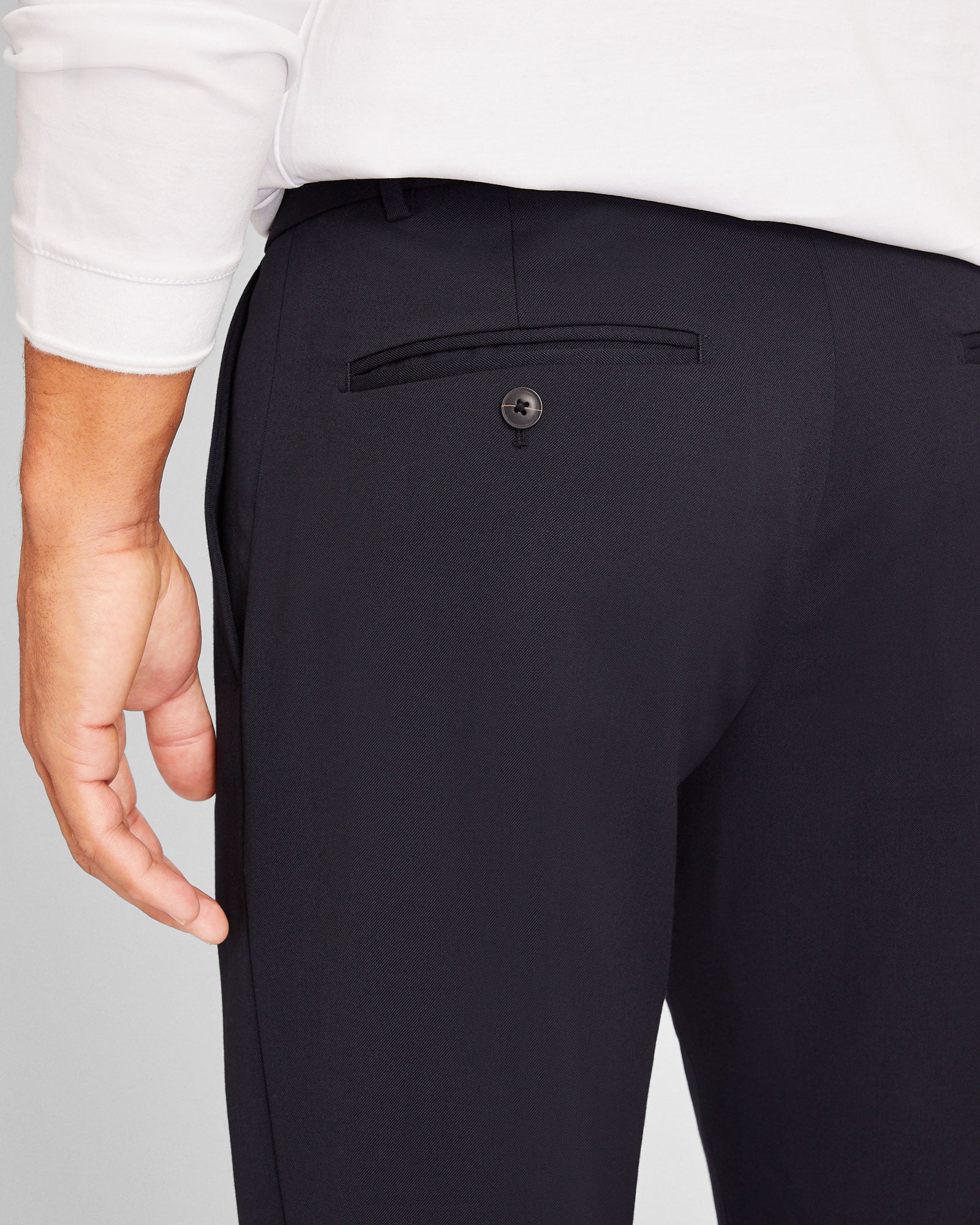 CLUB MONACO - Straight Wool Trouser - Dark Navy
