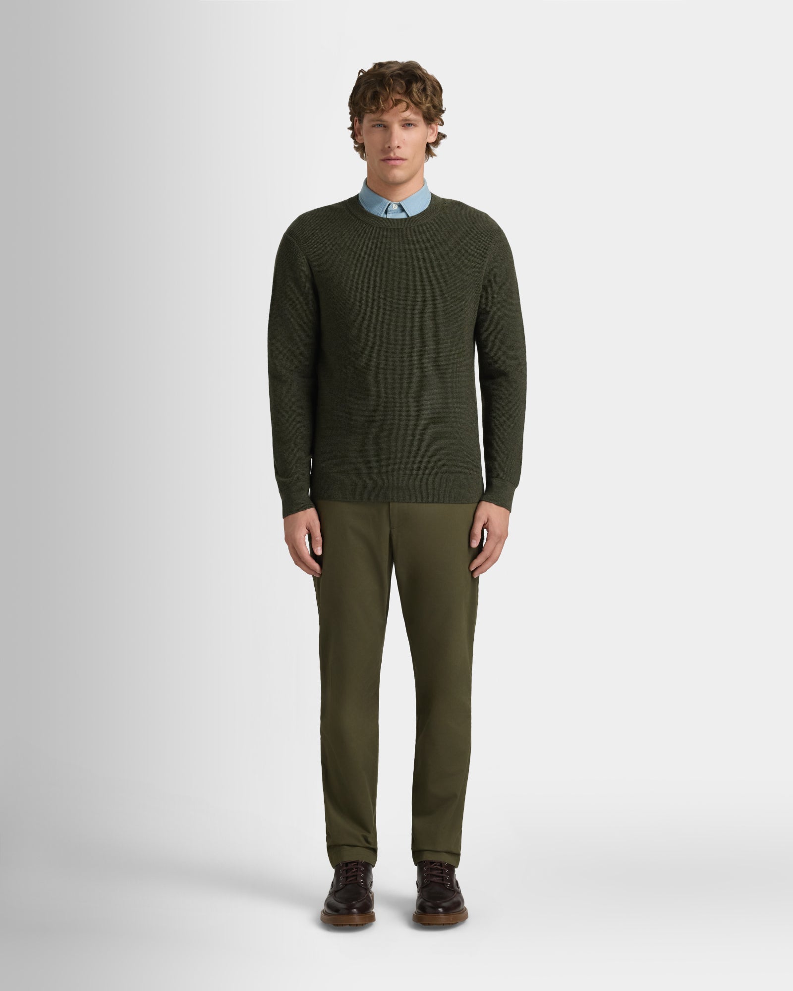 Club Monaco Corp, CA - Chandail ras du cou texturé - Olive