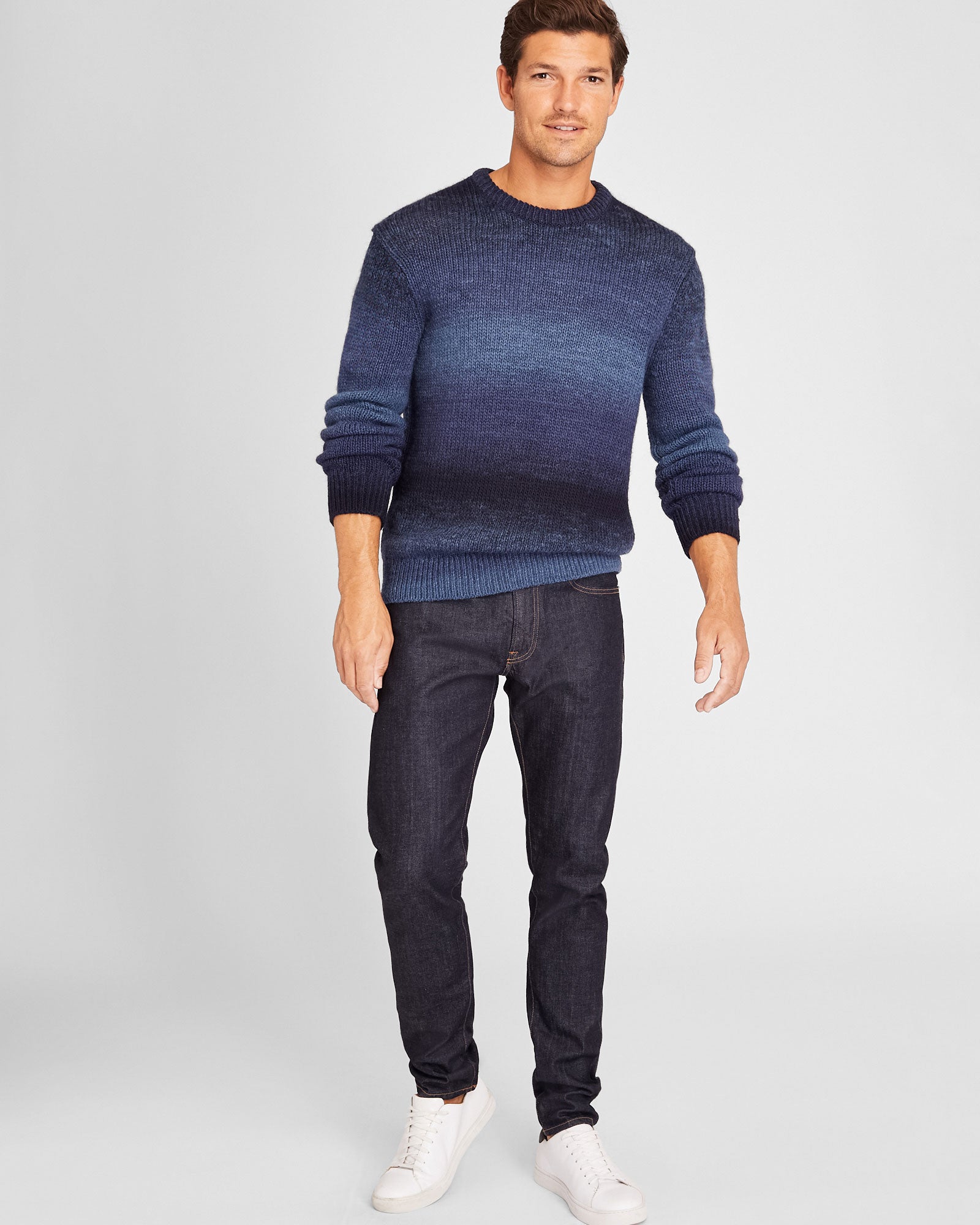 CLUB MONACO - Ombré Crewneck - Navy Mix