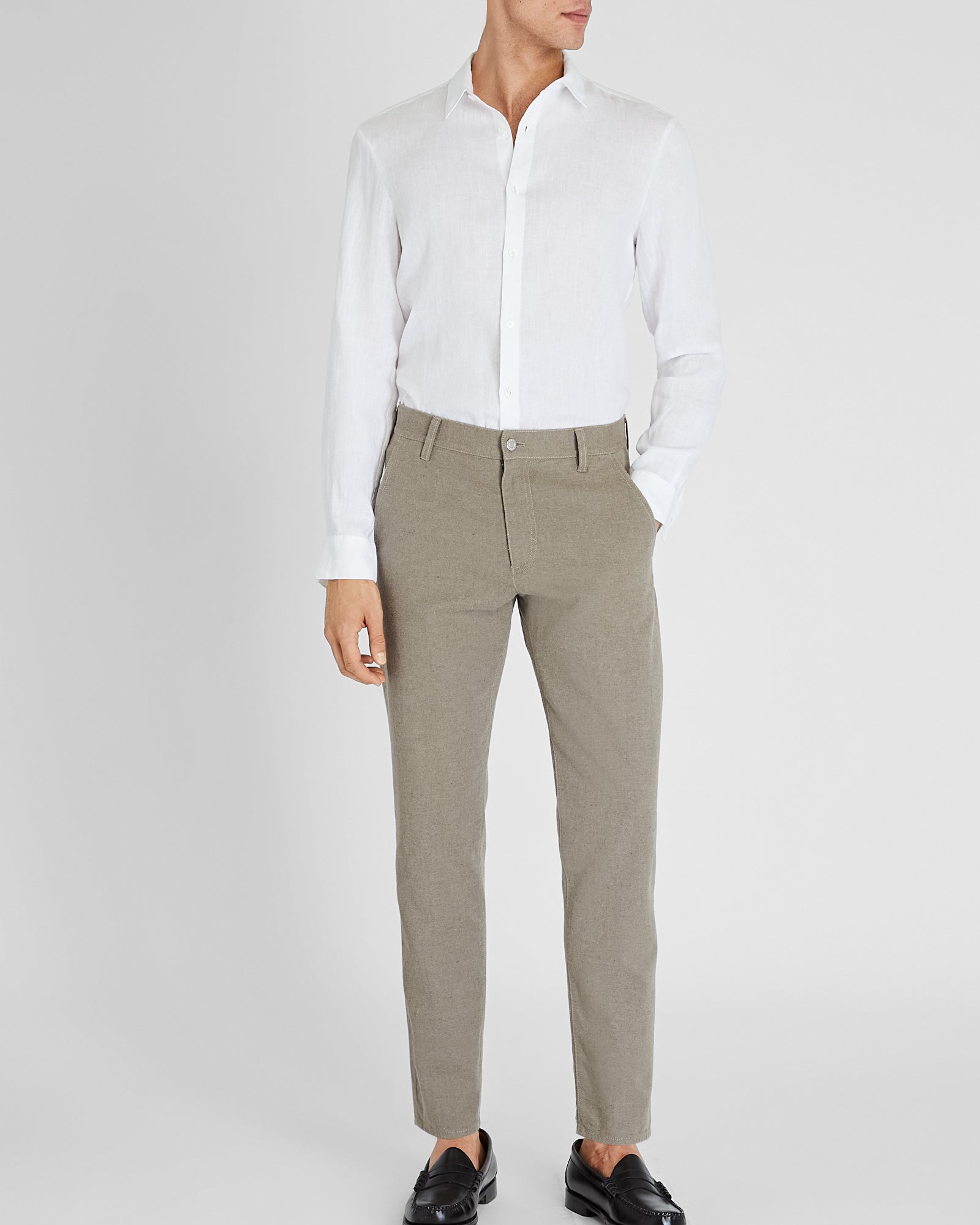 CLUB MONACO - Carlo Bassetti Italian Linen Shirt - White