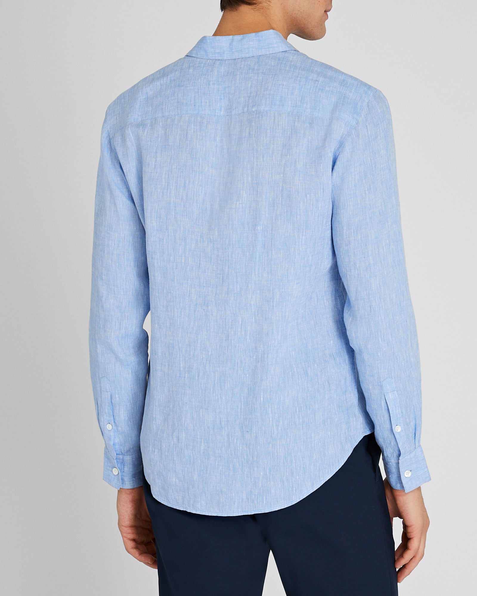 CLUB MONACO - Chemise en lin Carlo Basetti - Base bleu clair