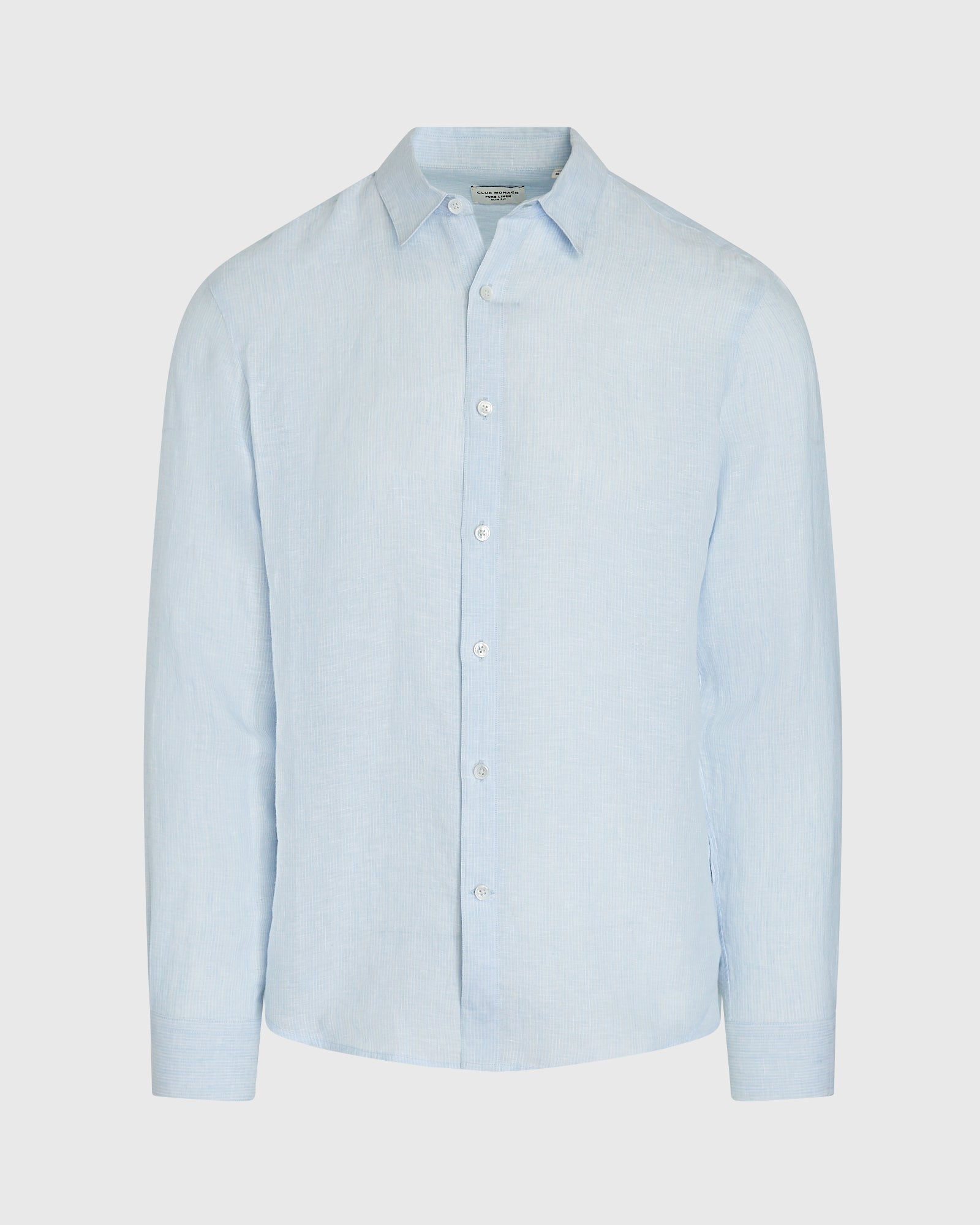 CLUB MONACO - Carlo Bassetti Italian Linen Stripe Shirt - Blue White Stripe