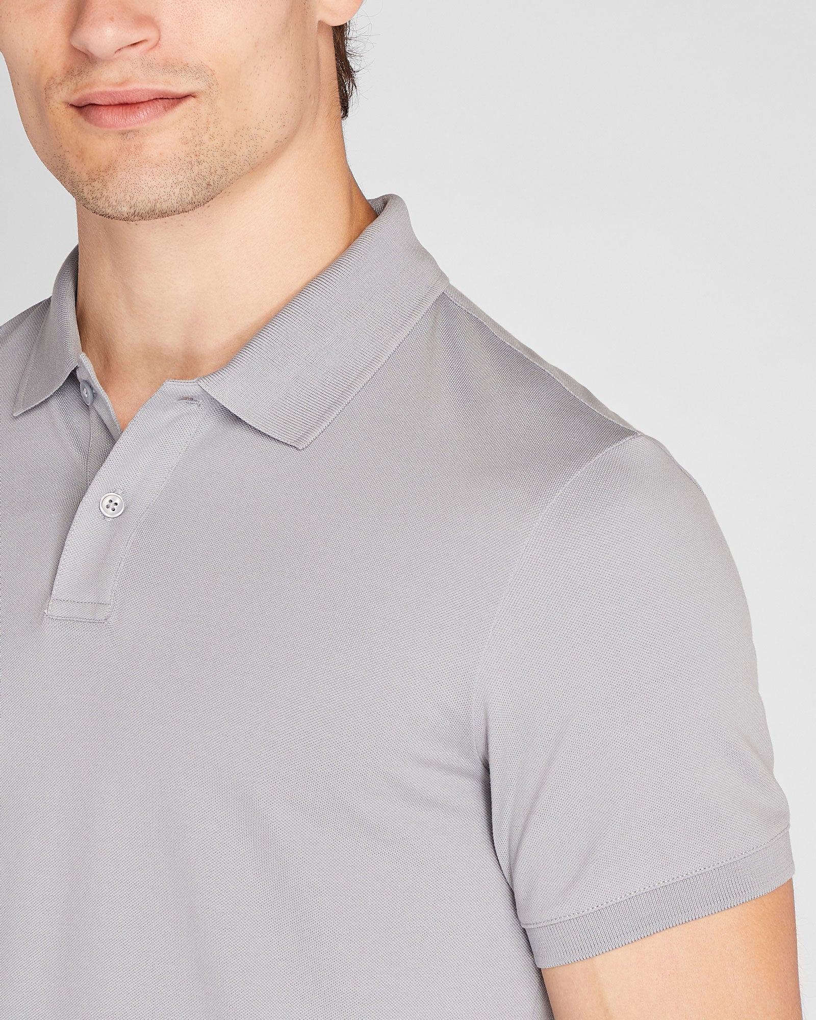 CLUB MONACO - Clean Piqué Polo - Medium Blue