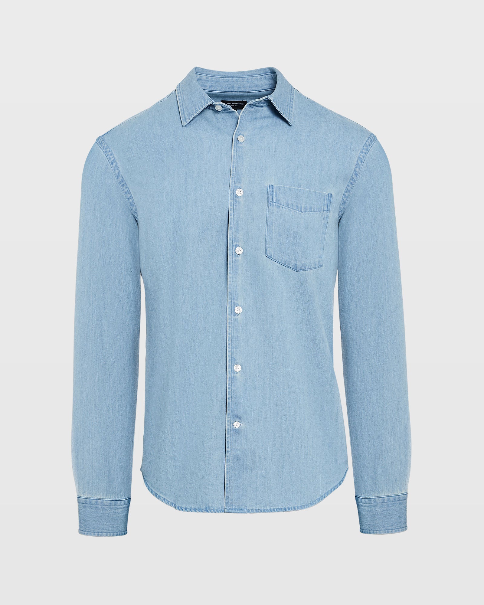 CLUB MONACO - Long-Sleeve Denim Shirt - Blue