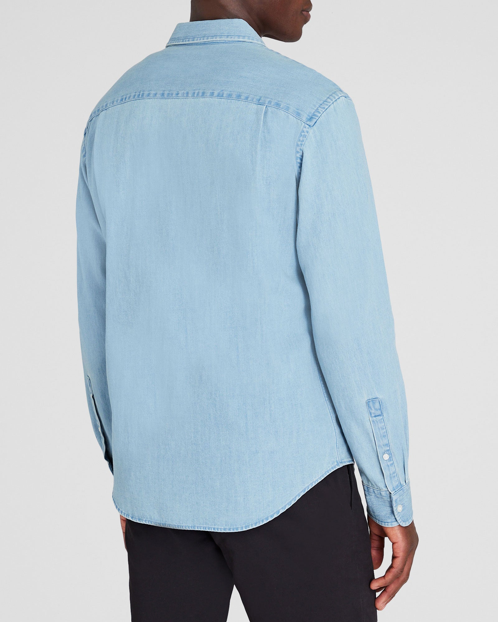 CLUB MONACO - Long-Sleeve Denim Shirt - Blue