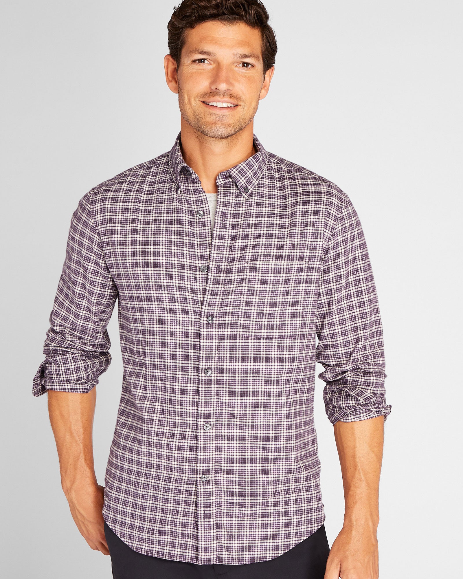 CLUB MONACO - Chemise à carreaux en flanelle - Multi