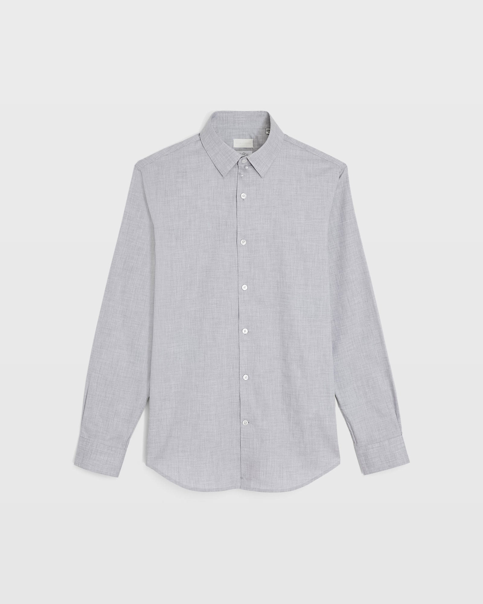 CLUB MONACO - Albini Egyptian Cotton Heathered Dress Shirt - Grey Mix