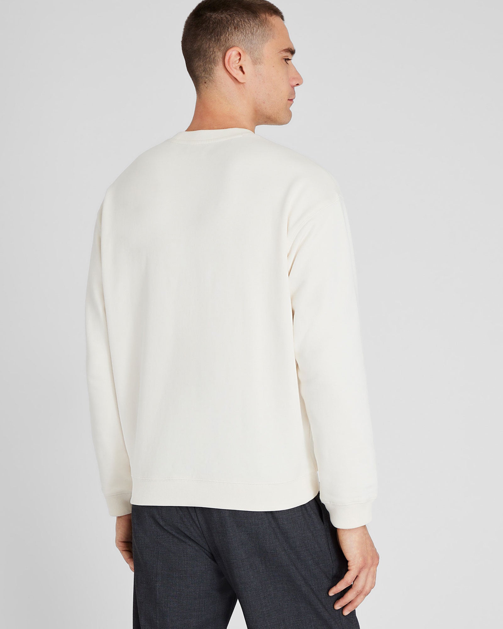 CLUB MONACO - Coton ouaté Écusson - Blanc Cassé