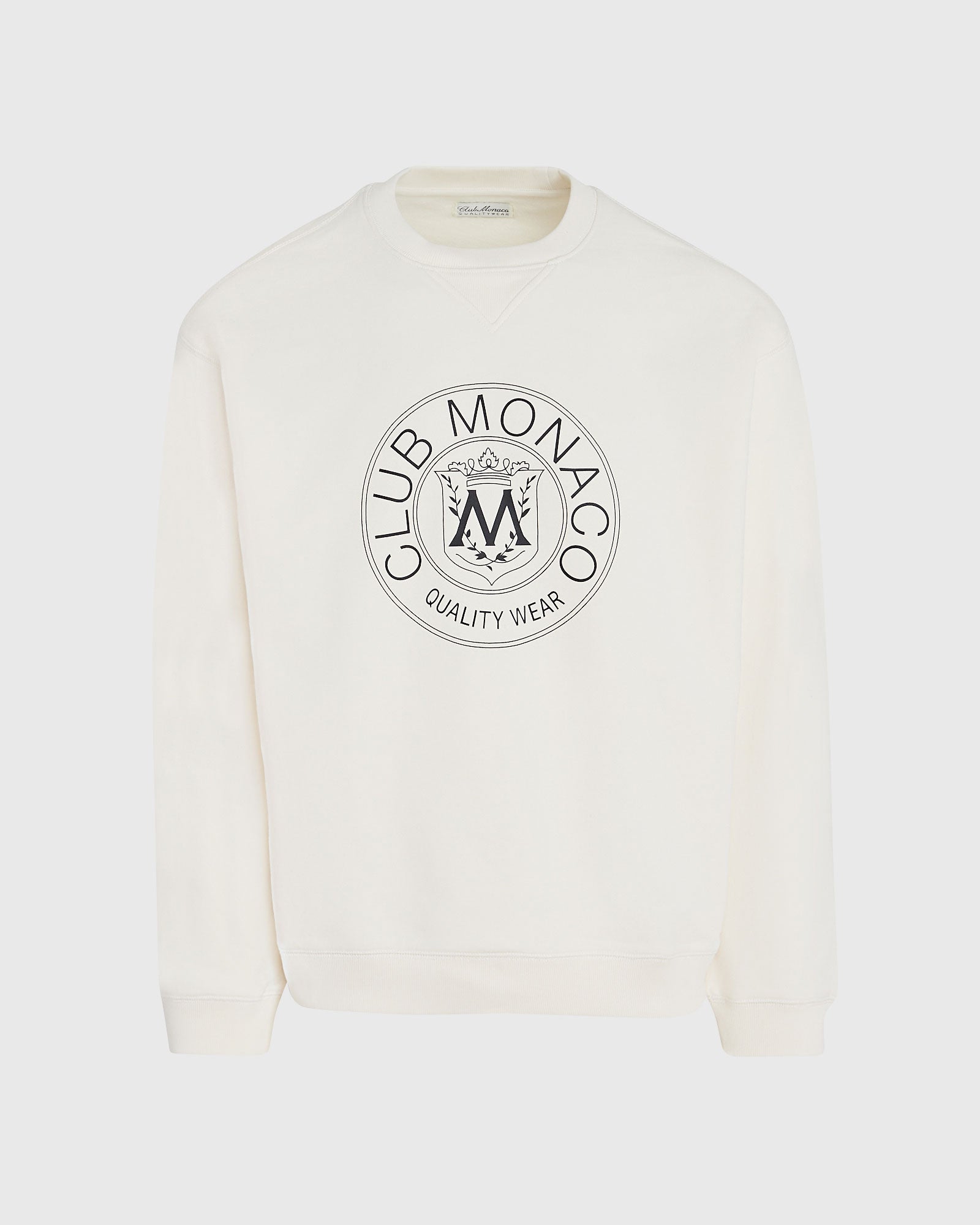 CLUB MONACO - Coton ouaté Écusson - Blanc Cassé