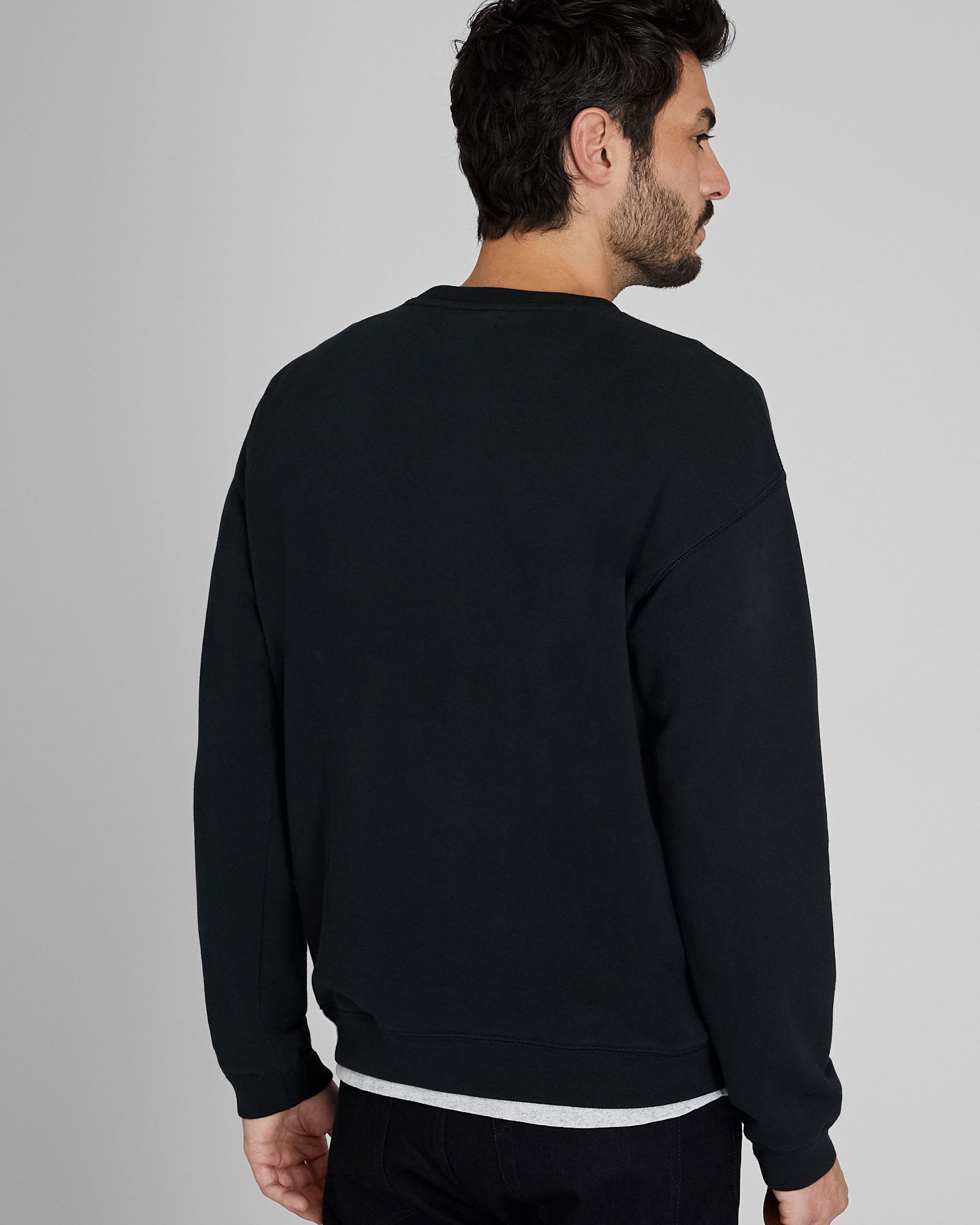 CLUB MONACO - Coton ouaté avec écusson - Noir