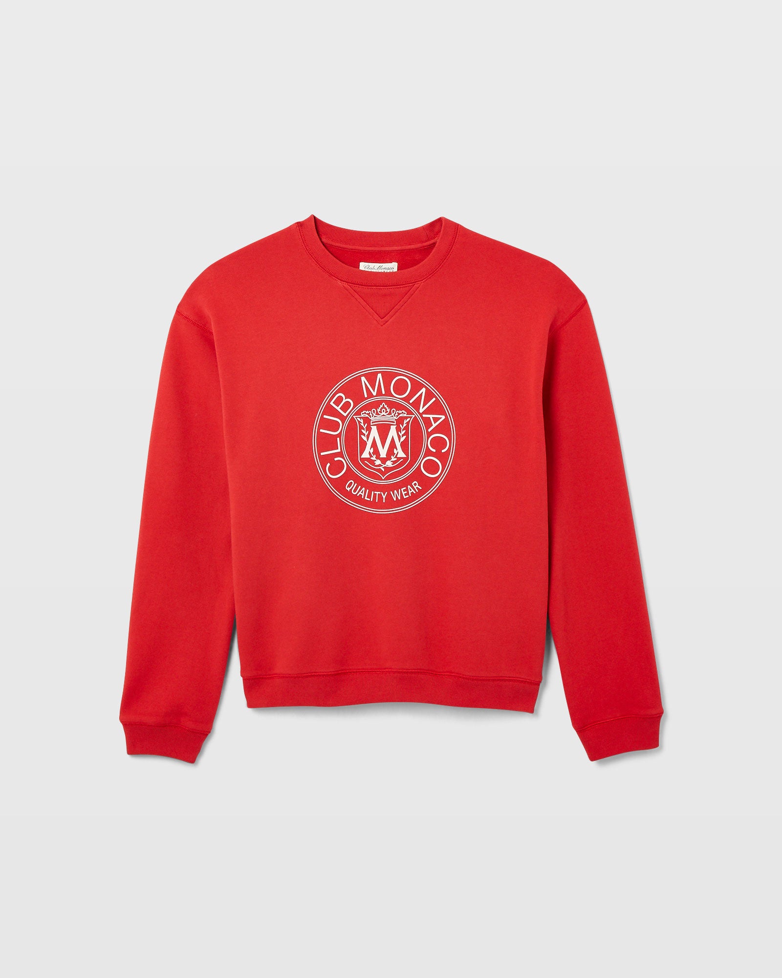 CLUB MONACO - Coton ouaté avec écusson - Rouge