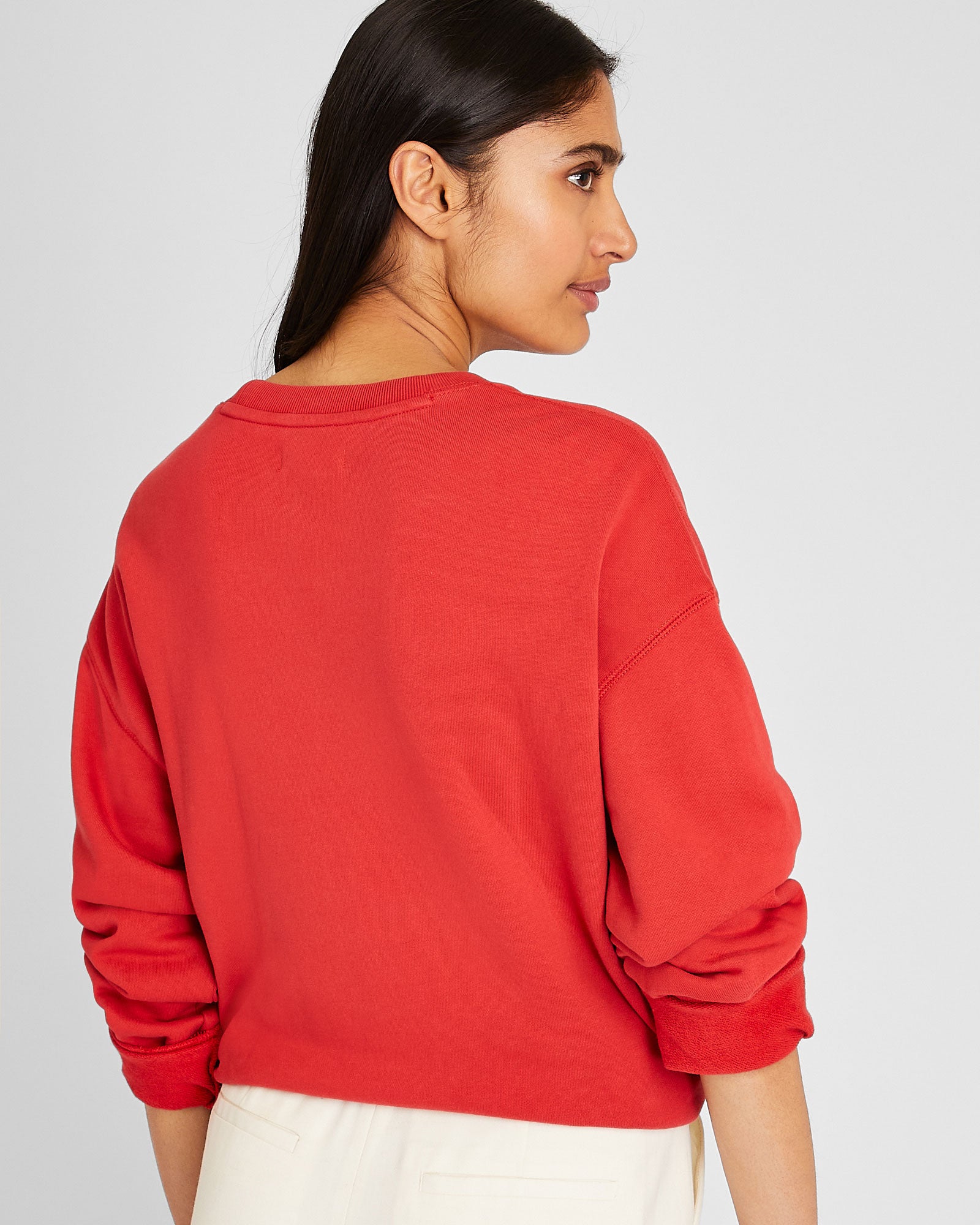 CLUB MONACO - Coton ouaté avec écusson - Rouge
