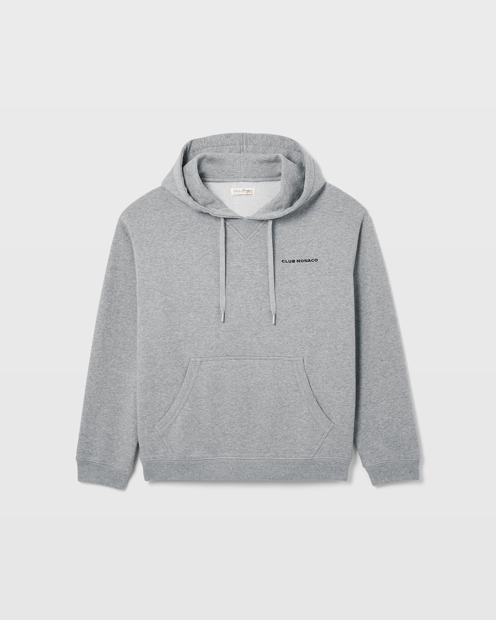 CLUB MONACO - Double Embroidered Crest Hoodie - Grey