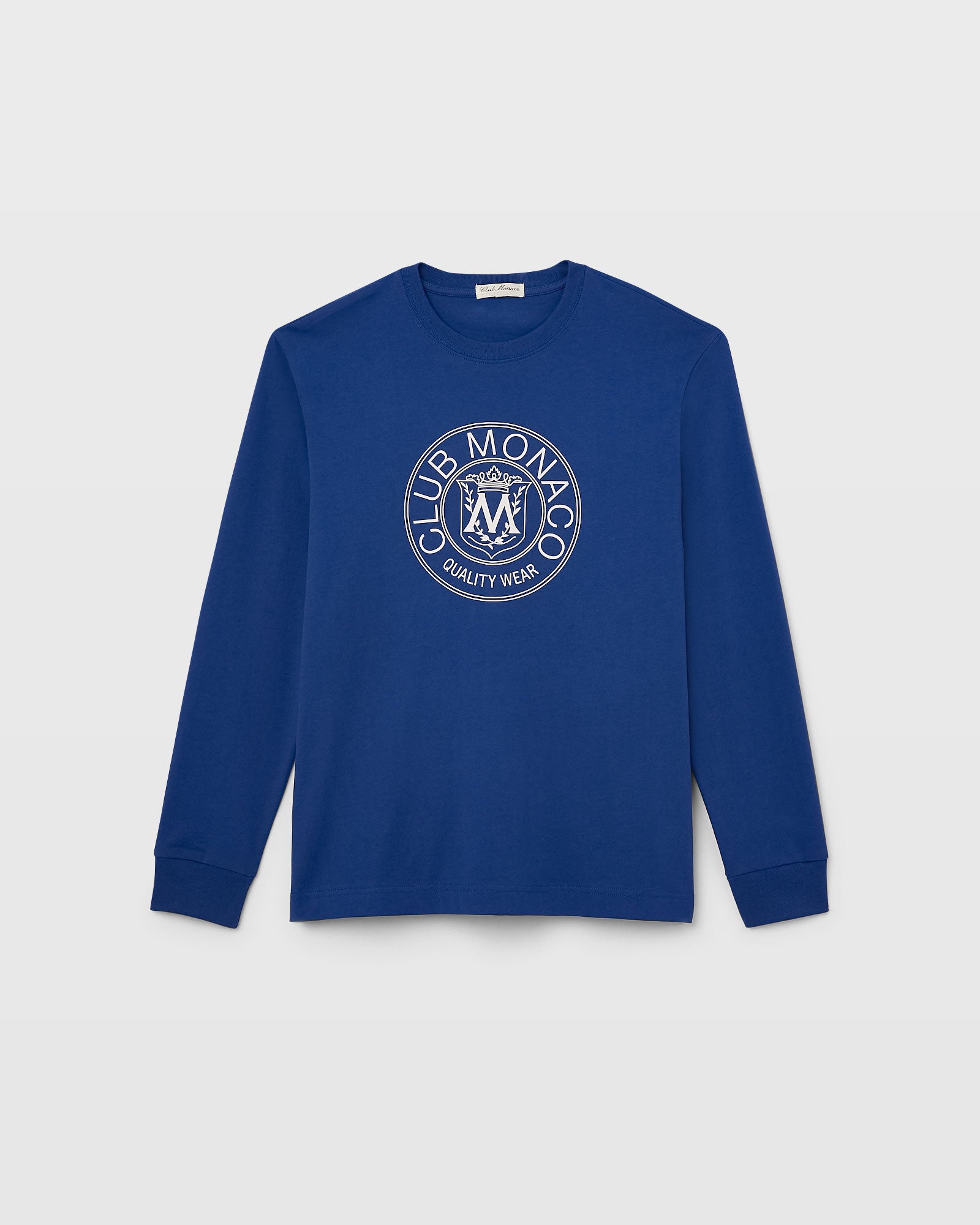 CLUB MONACO - Crest Long Sleeve Tee - Blue