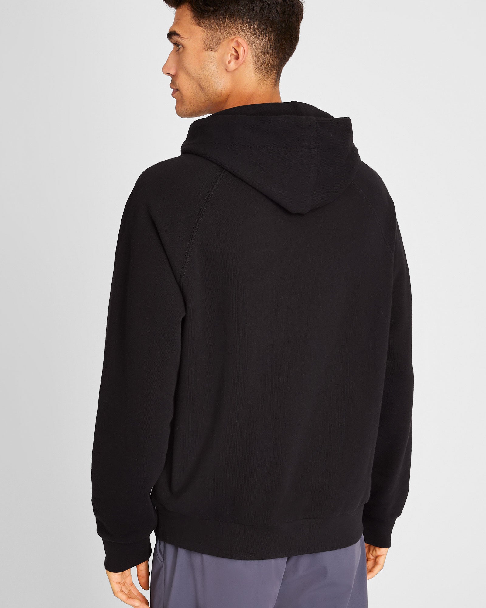 CLUB MONACO - Chandail à capuche en tissu éponge - Noir