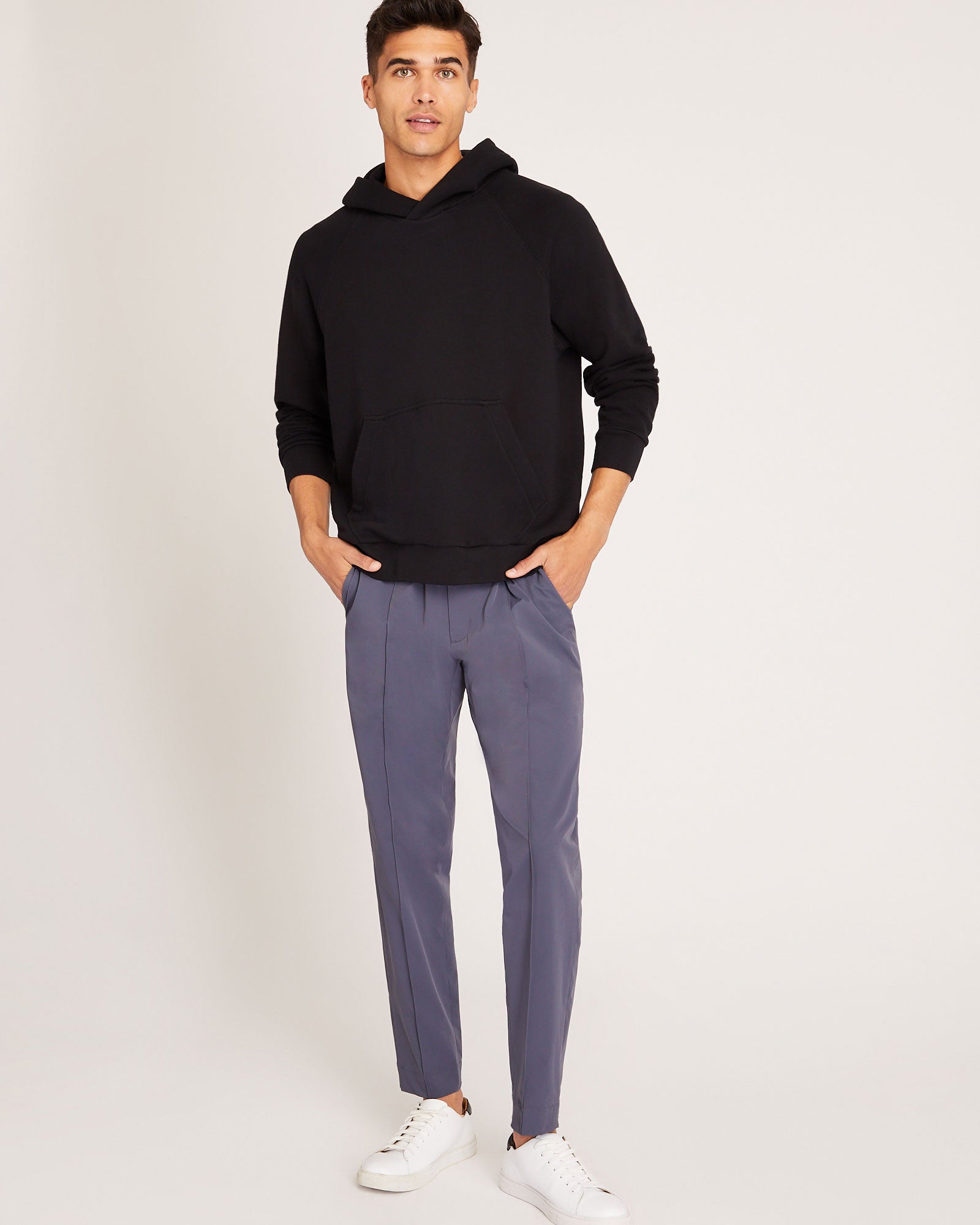 CLUB MONACO - Chandail à capuche en tissu éponge - Noir