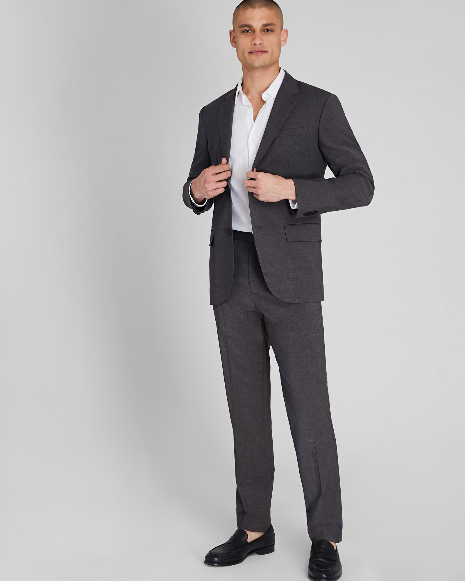 CLUB MONACO - Pantalon de costume de voyage CM - Gris