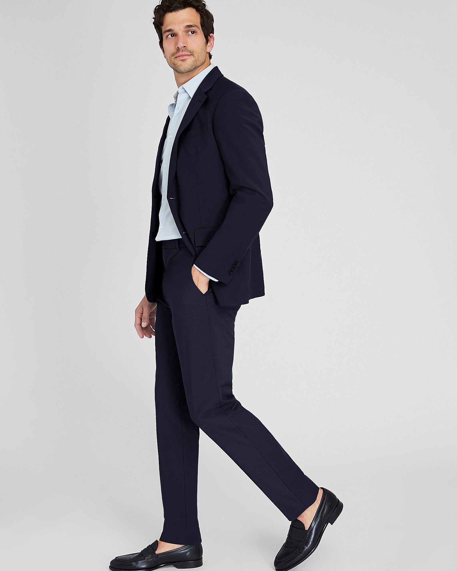 CLUB MONACO - Pantalon de costume de voyage CM - Marine