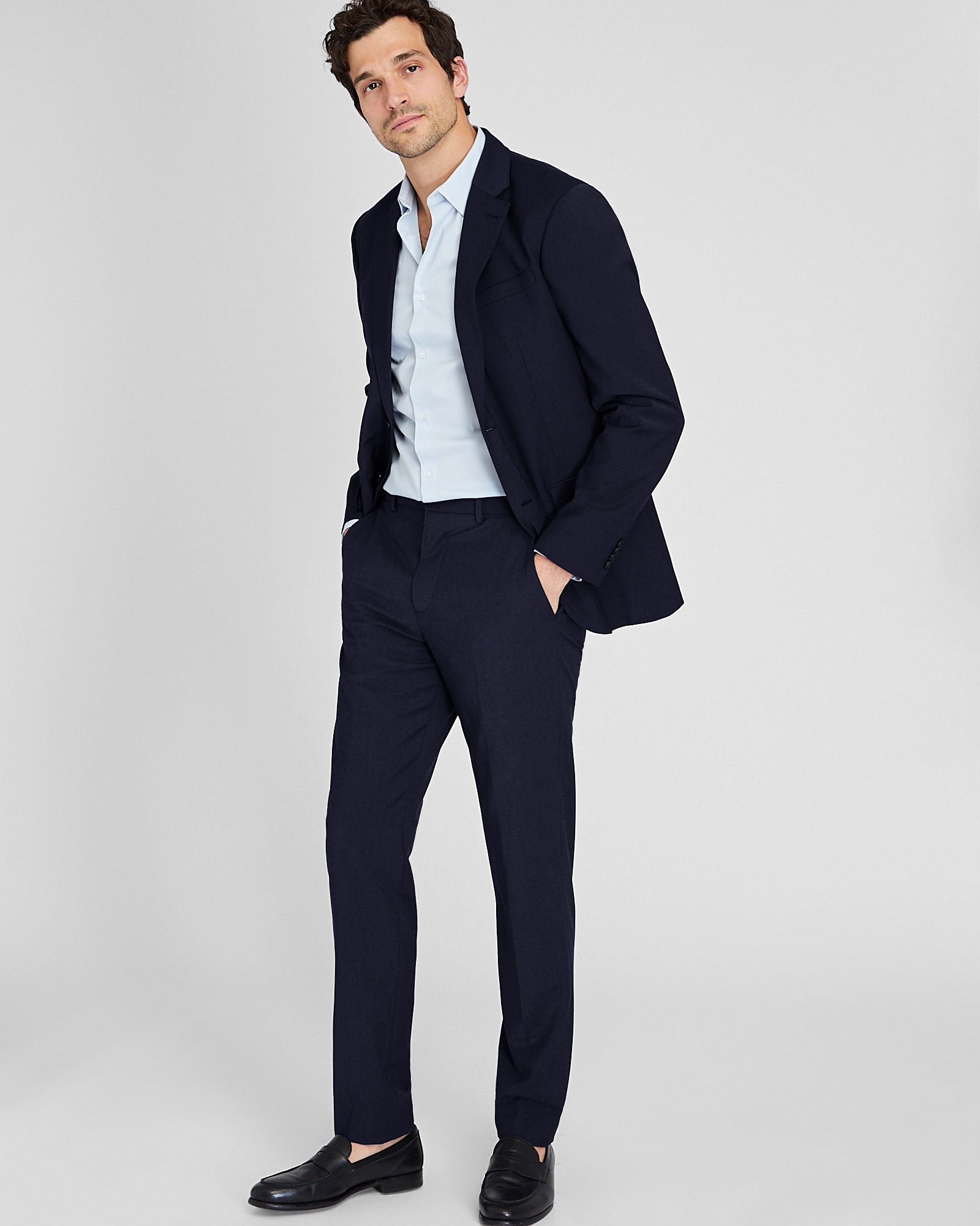 CLUB MONACO - Pantalon de costume de voyage CM - Marine