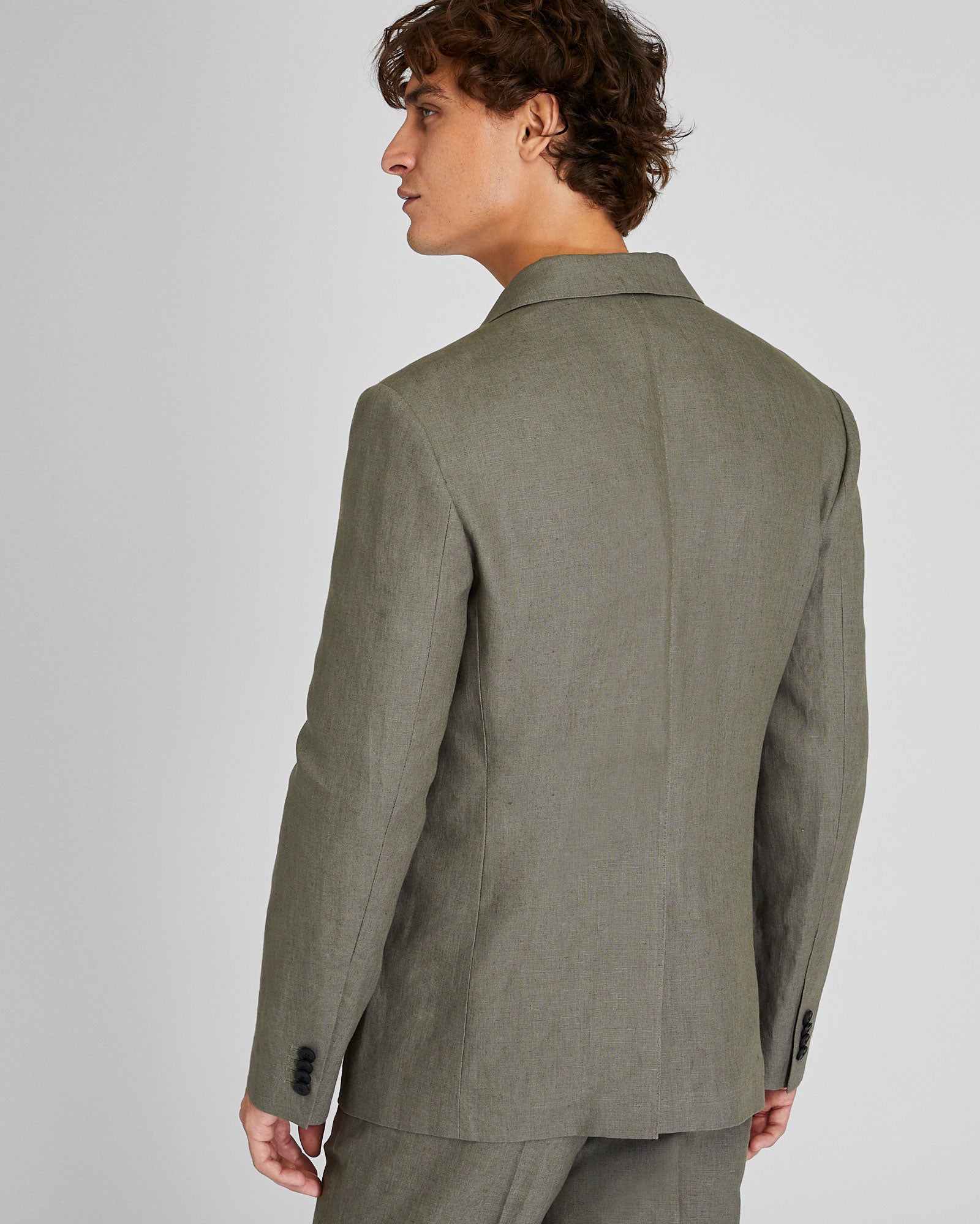 CLUB MONACO - Blazer de costume en lin - Olive