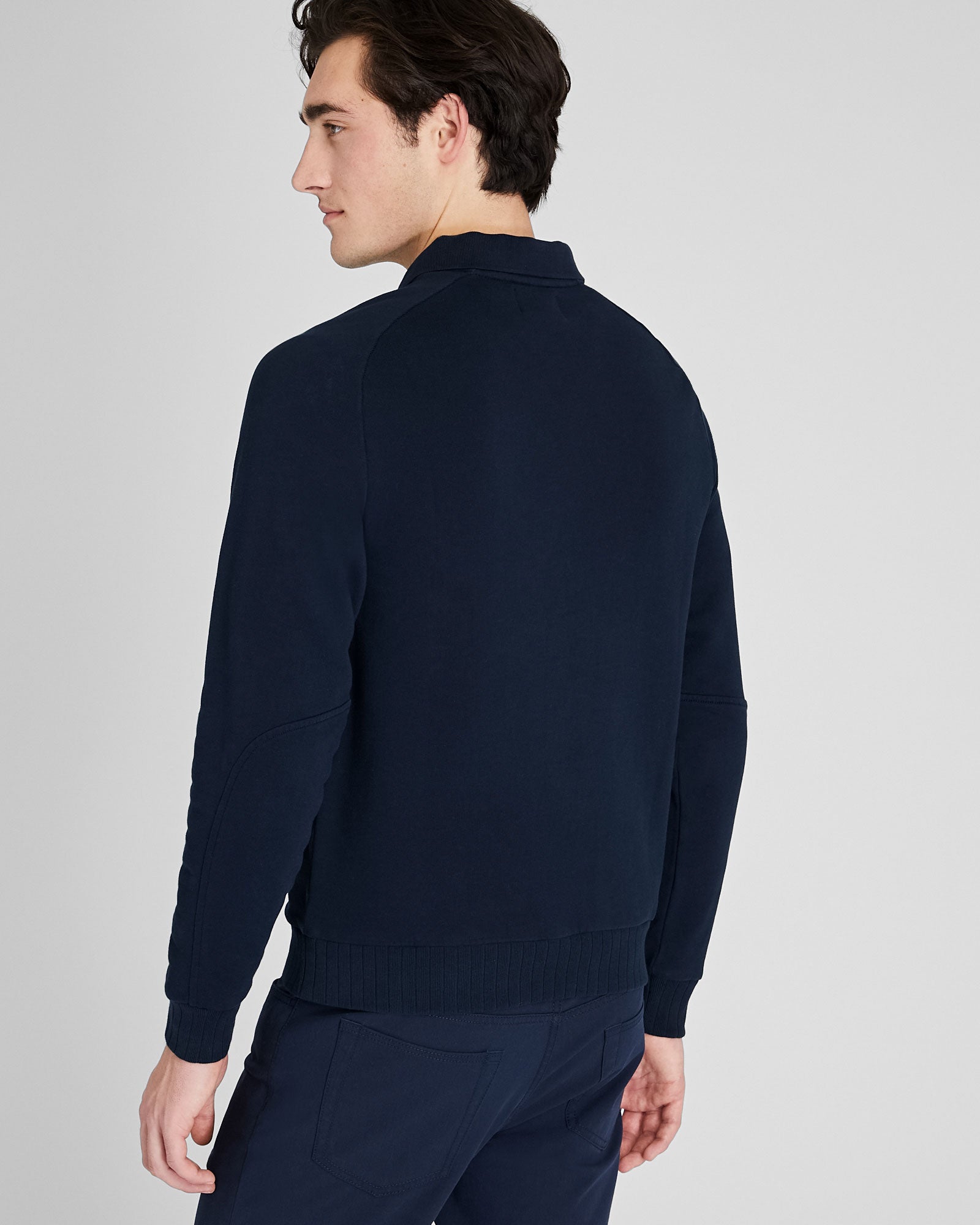 CLUB MONACO - Double Collar Sweatshirt - Navy