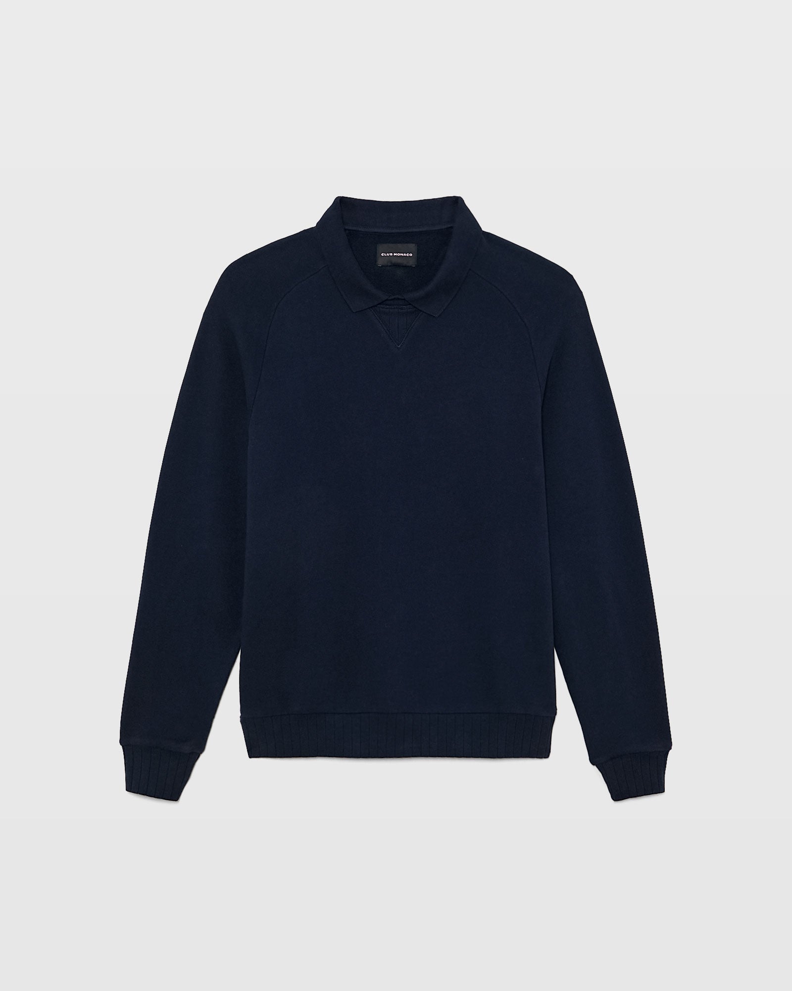 CLUB MONACO - Double Collar Sweatshirt - Navy