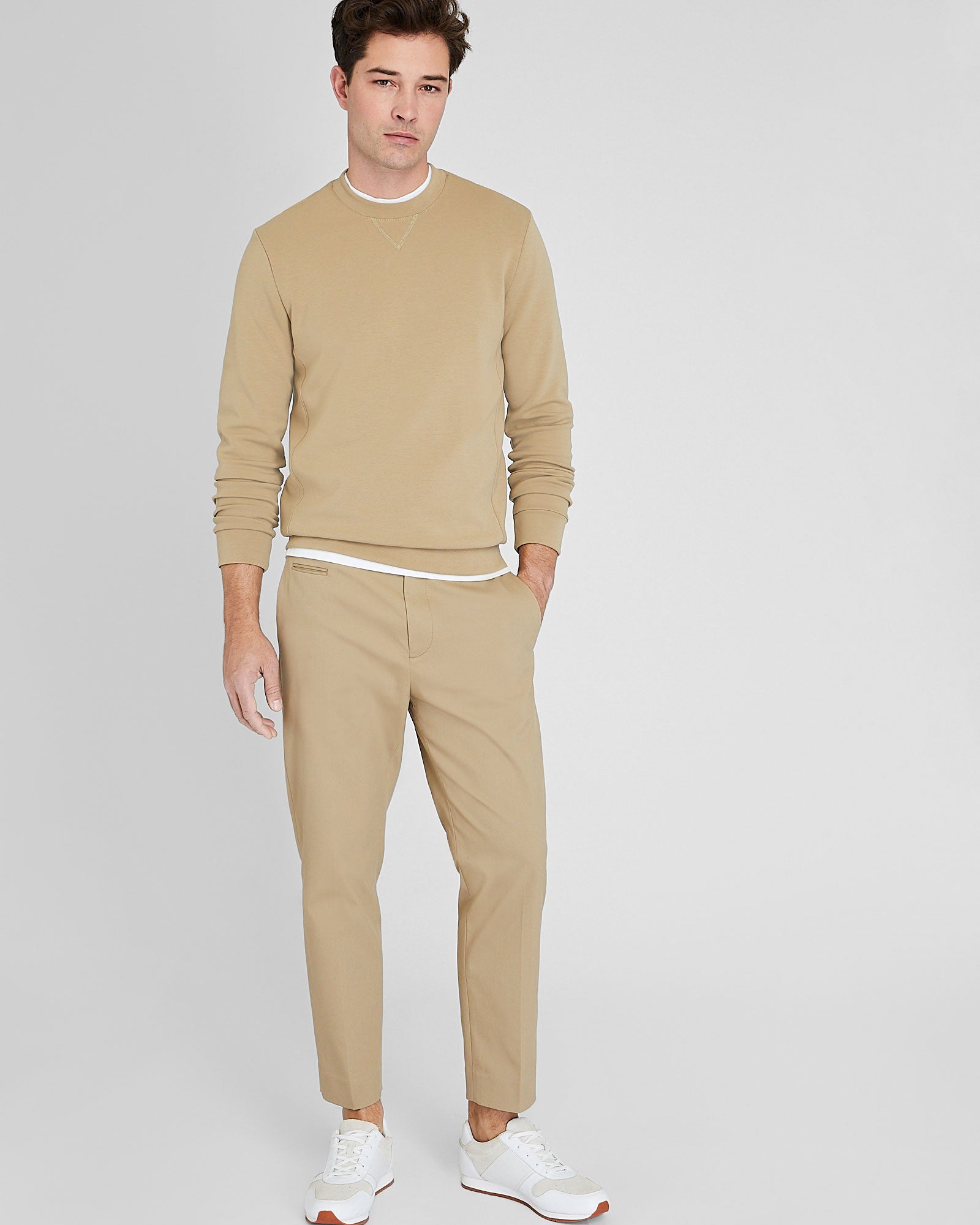 CLUB MONACO - Pantalon court et fuselé - Taupe