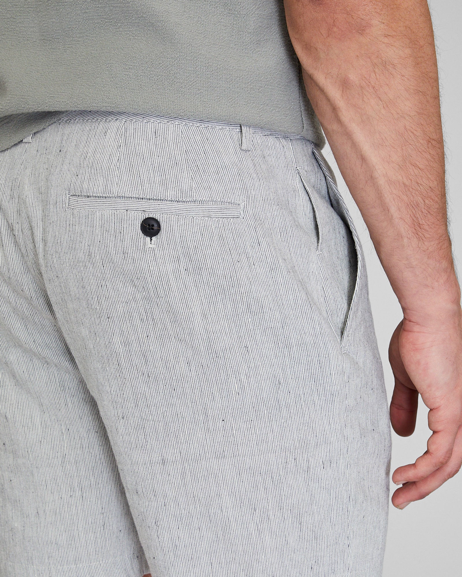 CLUB MONACO - Baxter Linen Blend 7" Short - Dark Charcoal
