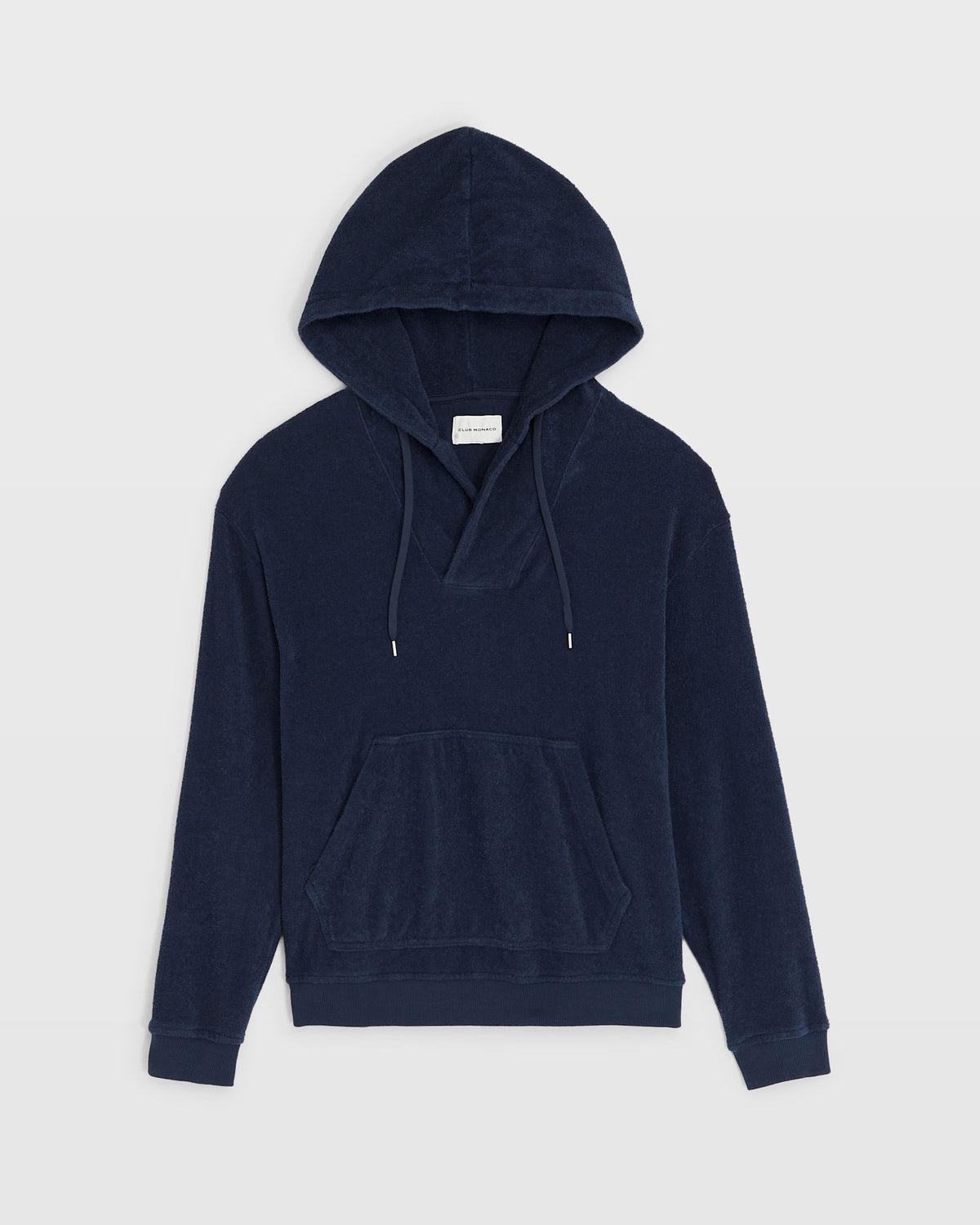 Club Monaco - Chandail à capuchon tissu bouclette - Marine