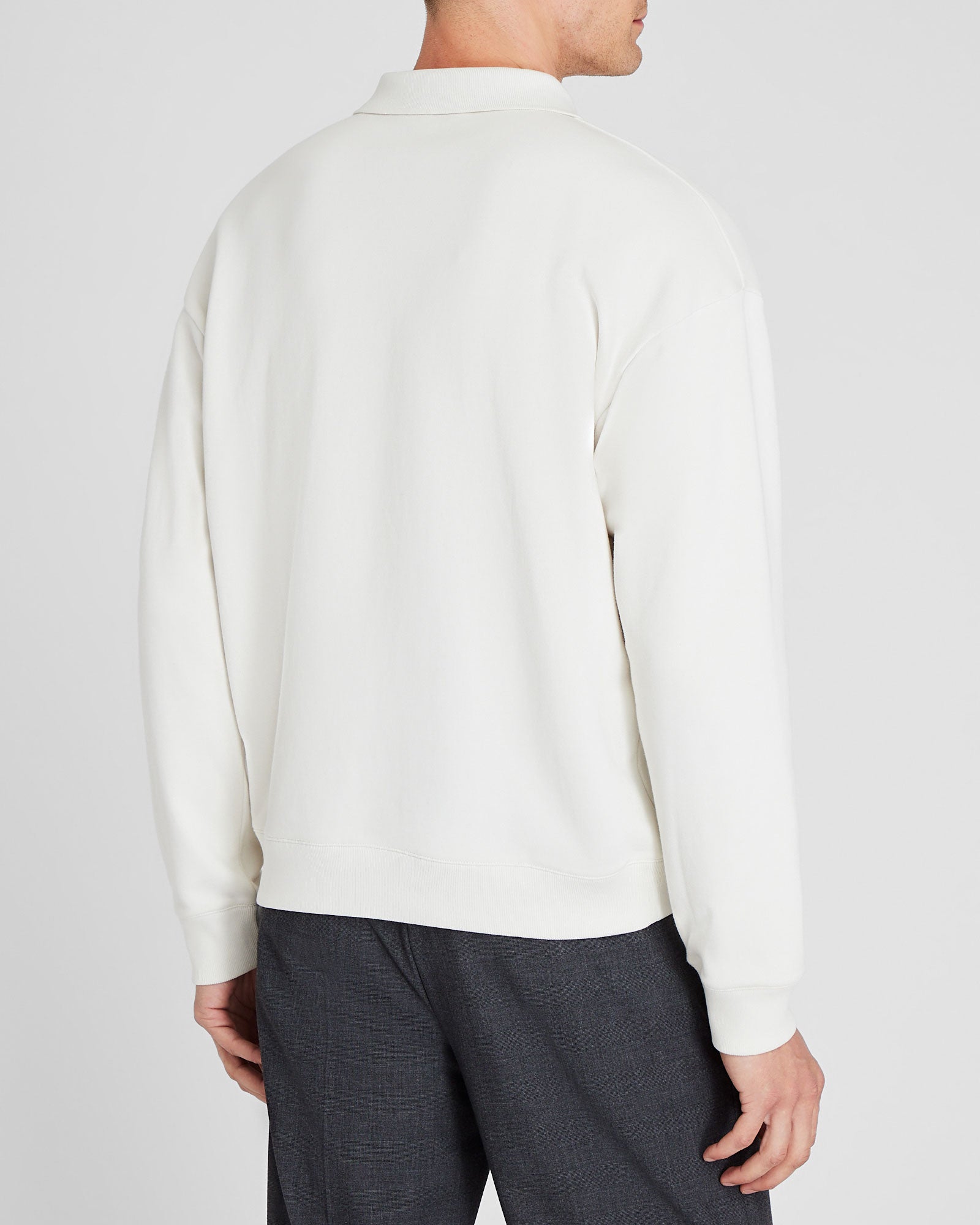 CLUB MONACO - Polo en coton ouaté - Crème