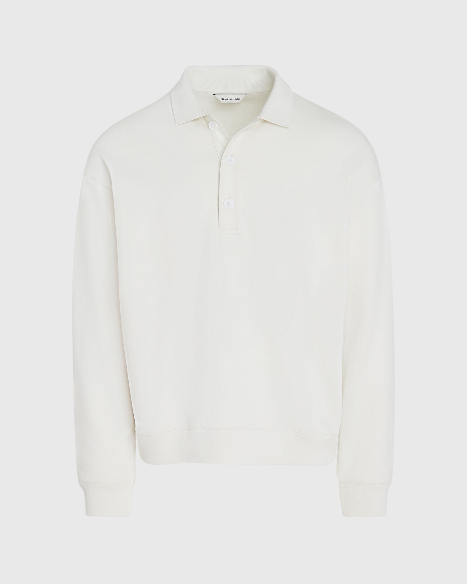 CLUB MONACO - Polo en coton ouaté - Crème