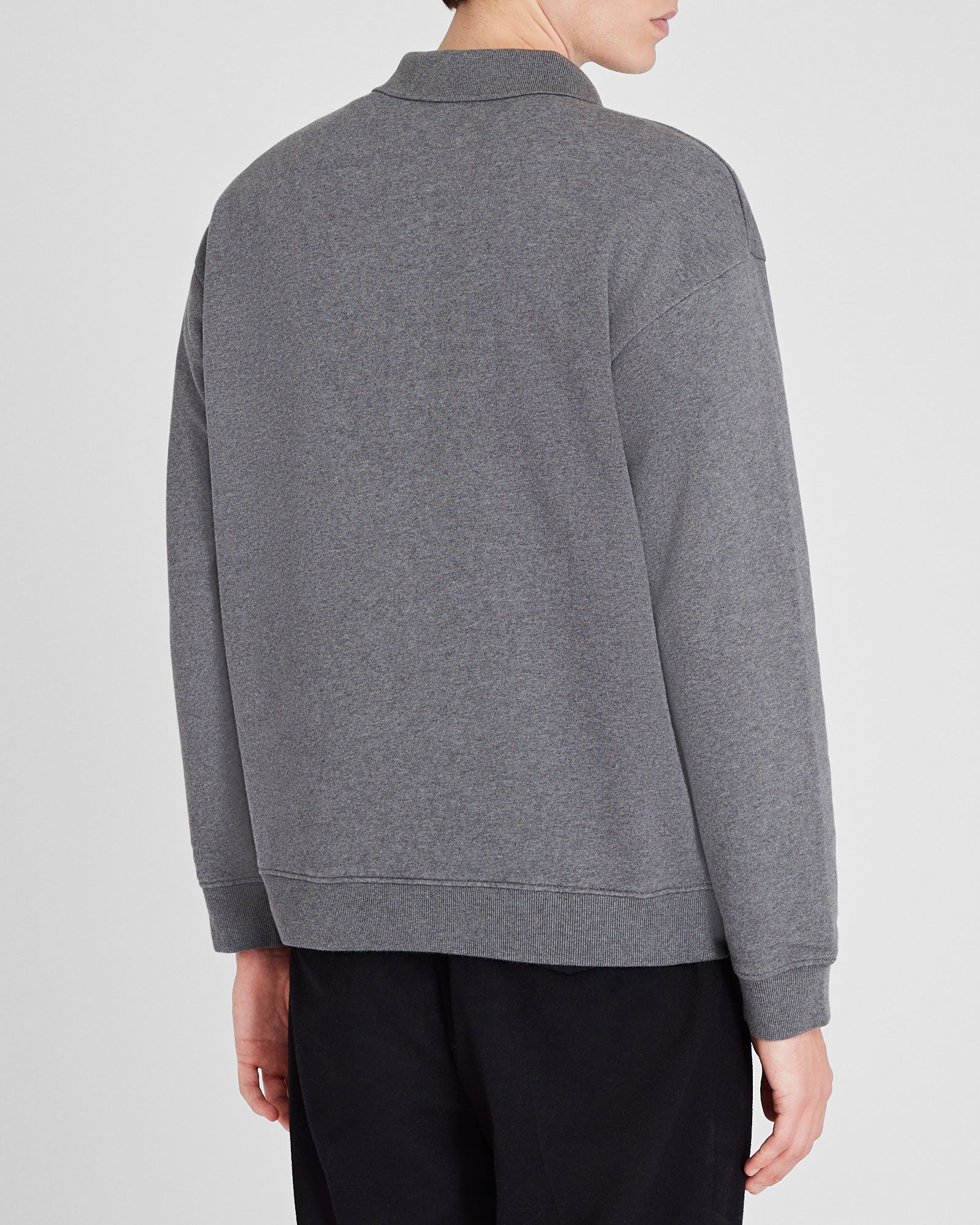 CLUB MONACO - Polo en coton ouaté - Anthracite