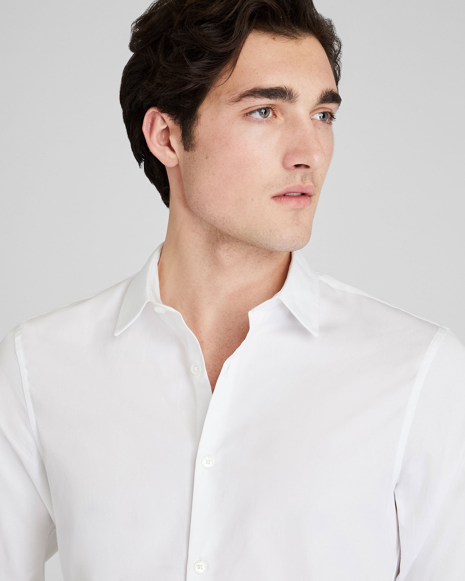 CLUB MONACO - Fine Cotton Dress Shirt - White
