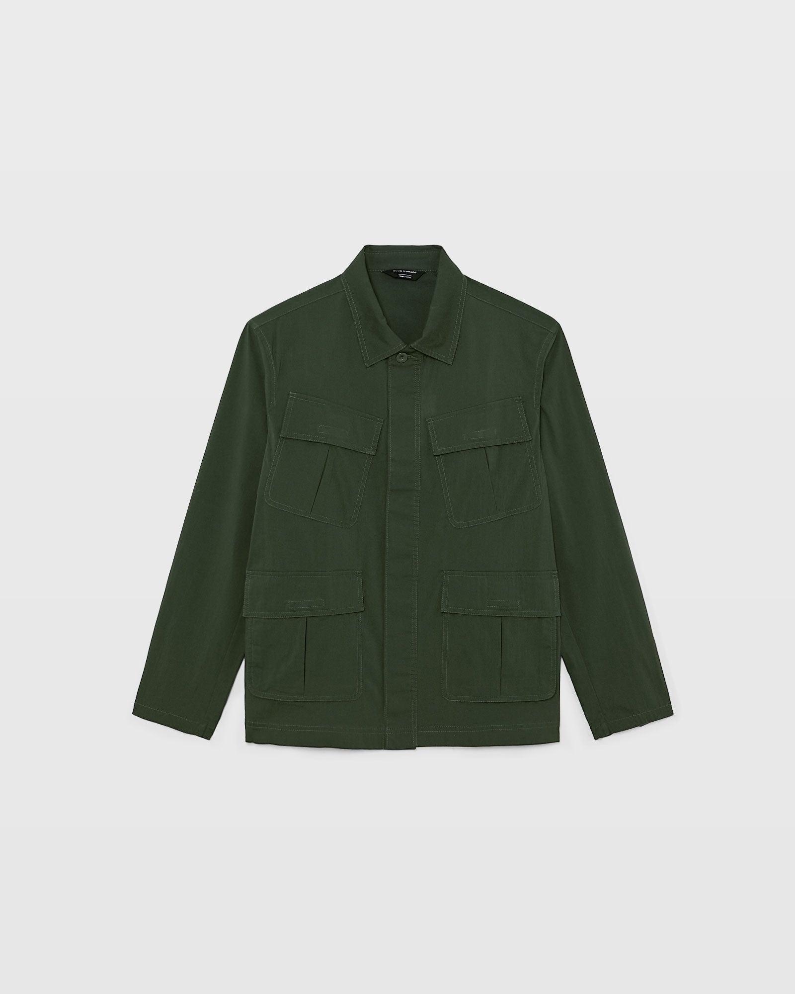 CLUB MONACO - Poplin Shirt Jacket - Dark Green