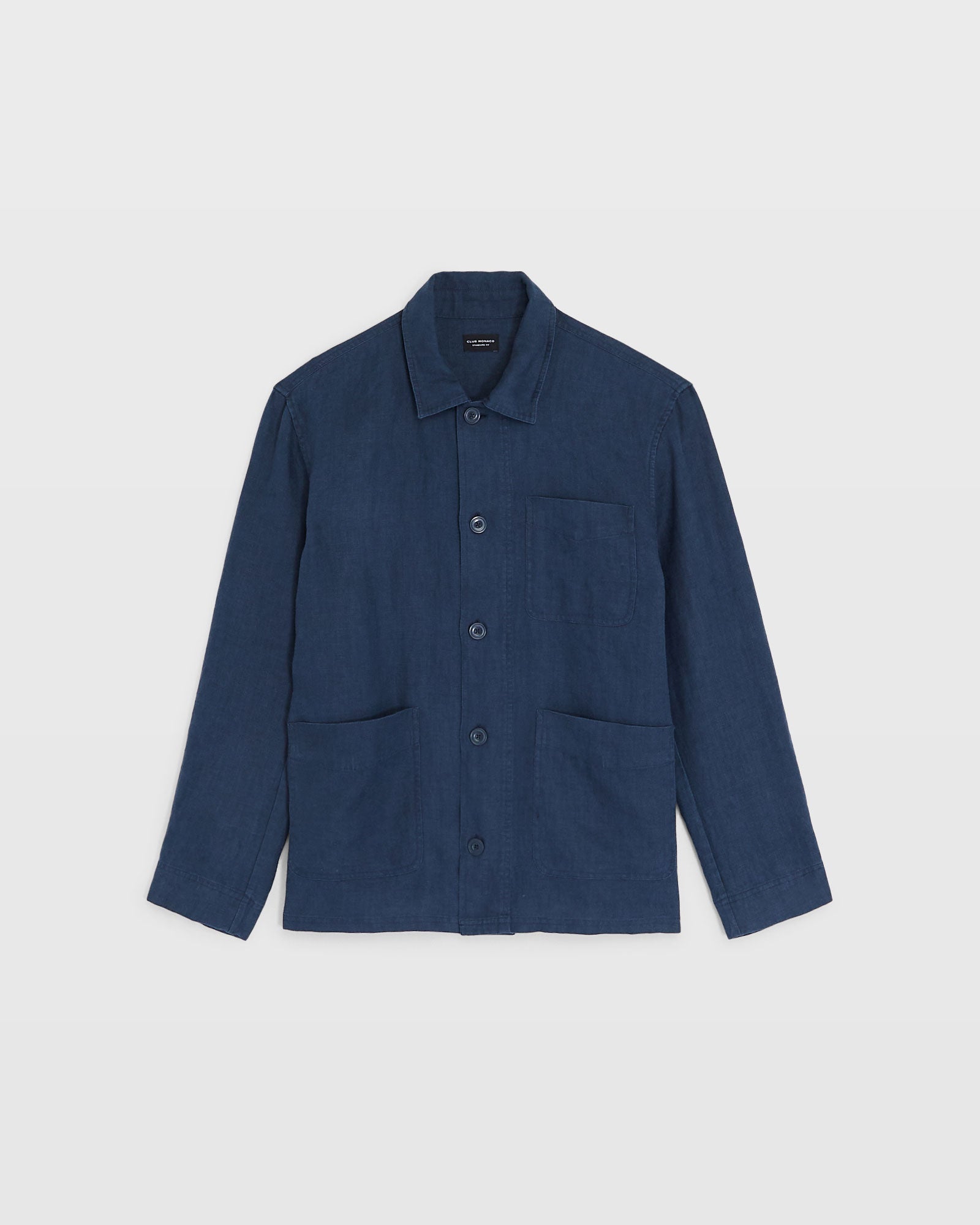 CLUB MONACO - Linen CPO Shirt Jacket - Navy