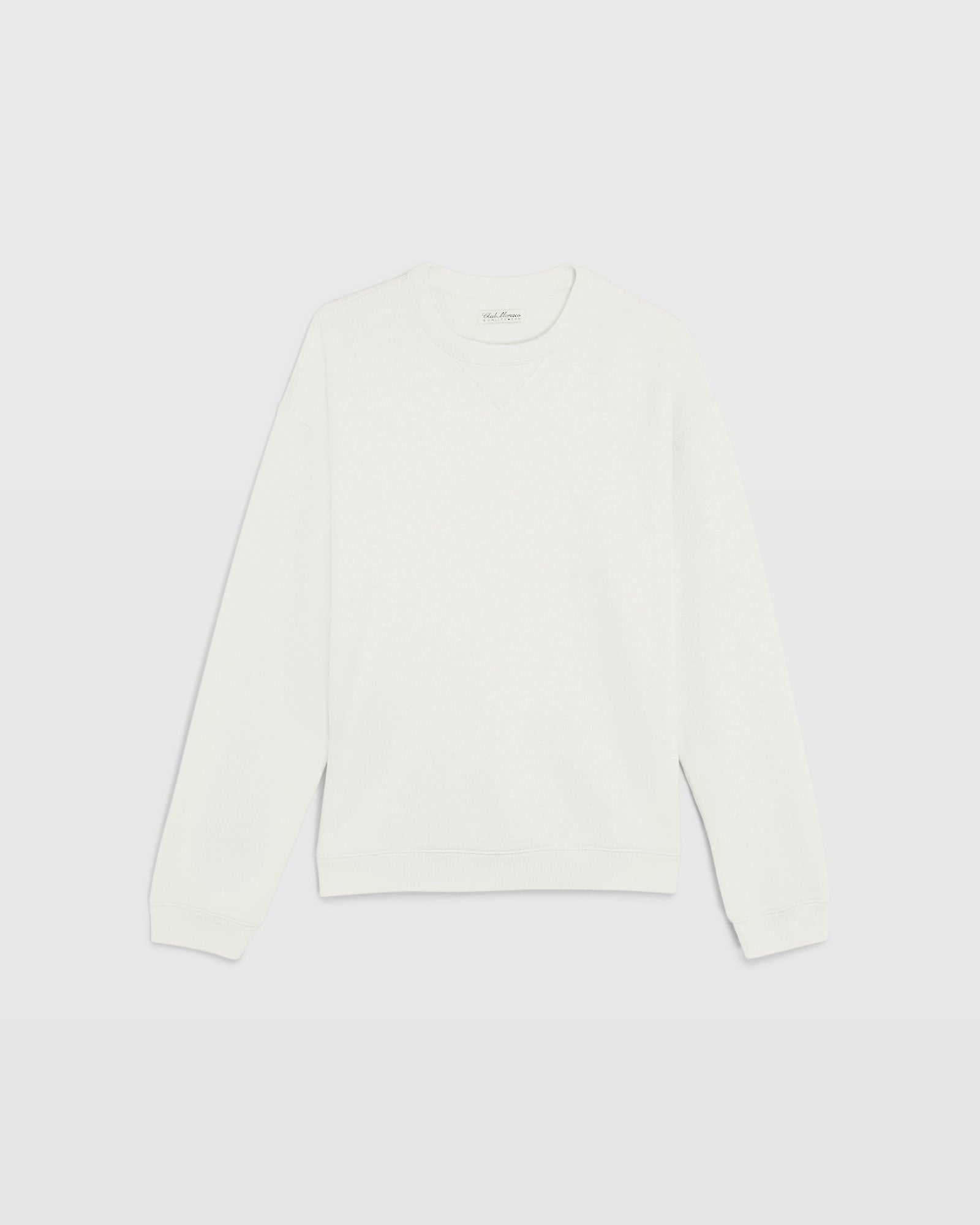 CLUB MONACO - Chandail ras du cou à écusson blanc - Crème