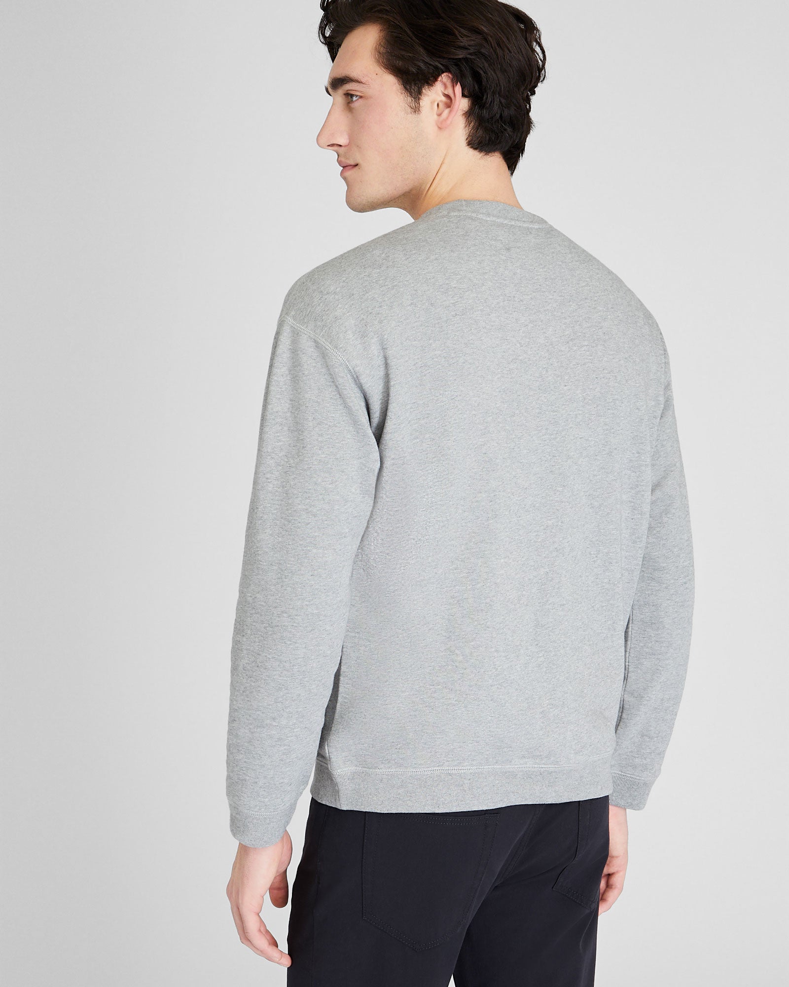 CLUB MONACO - Relaxed Crew Sweatshirt - Grey