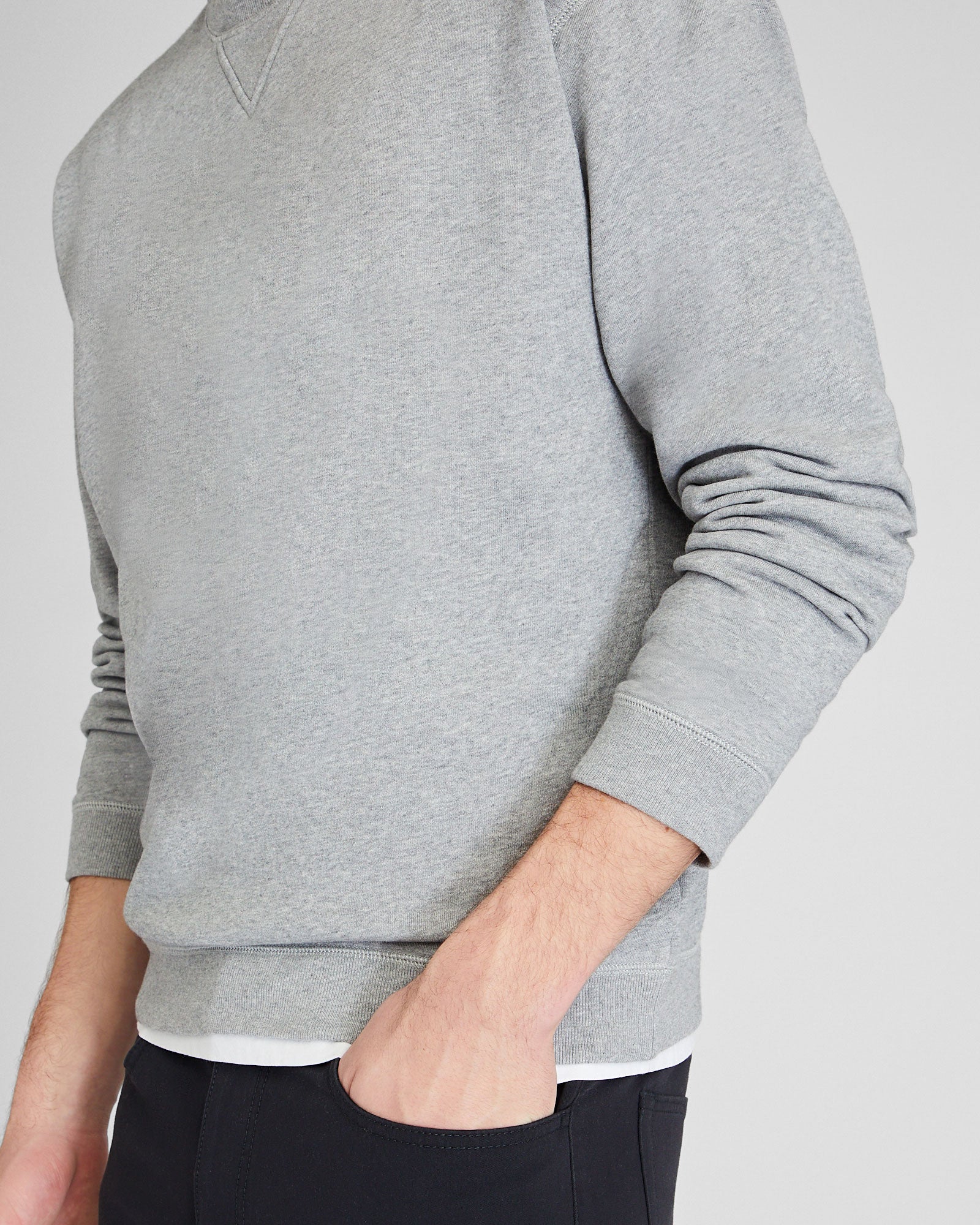 CLUB MONACO - Relaxed Crew Sweatshirt - Grey