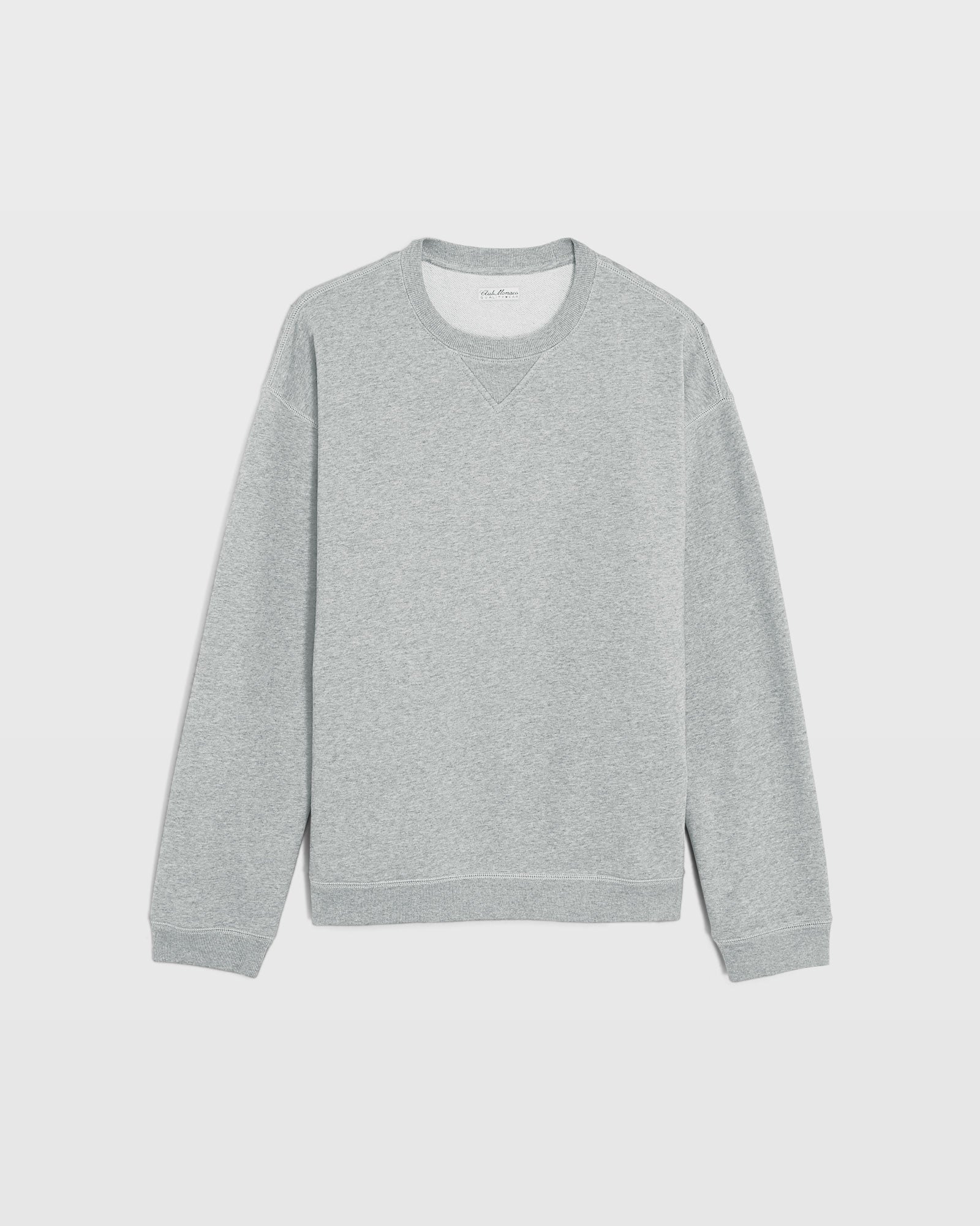 CLUB MONACO - Relaxed Crew Sweatshirt - Grey