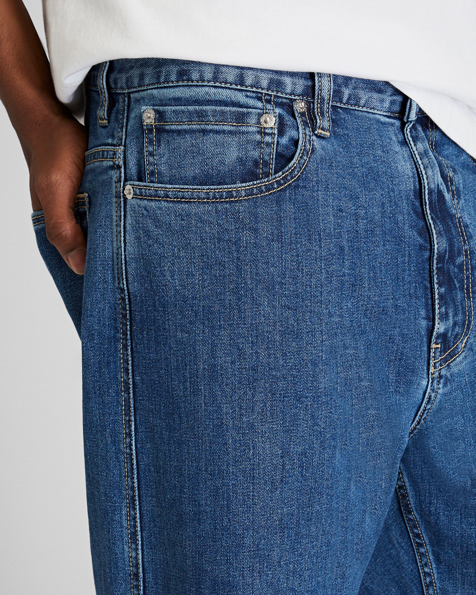 CLUB MONACO - Jean à jambe large - Indigo