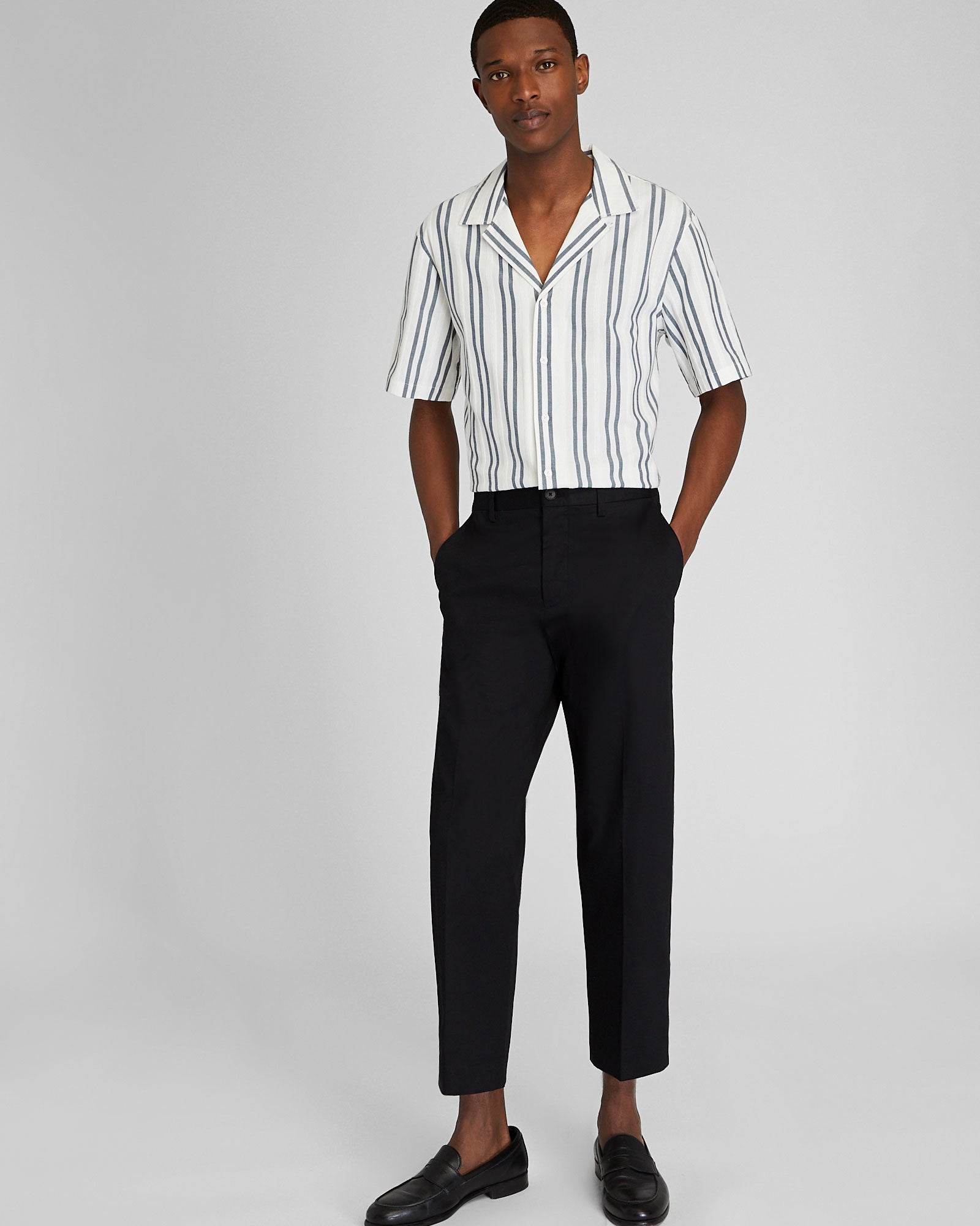 CLUB MONACO - Straight Cropped Fit Pant - Black