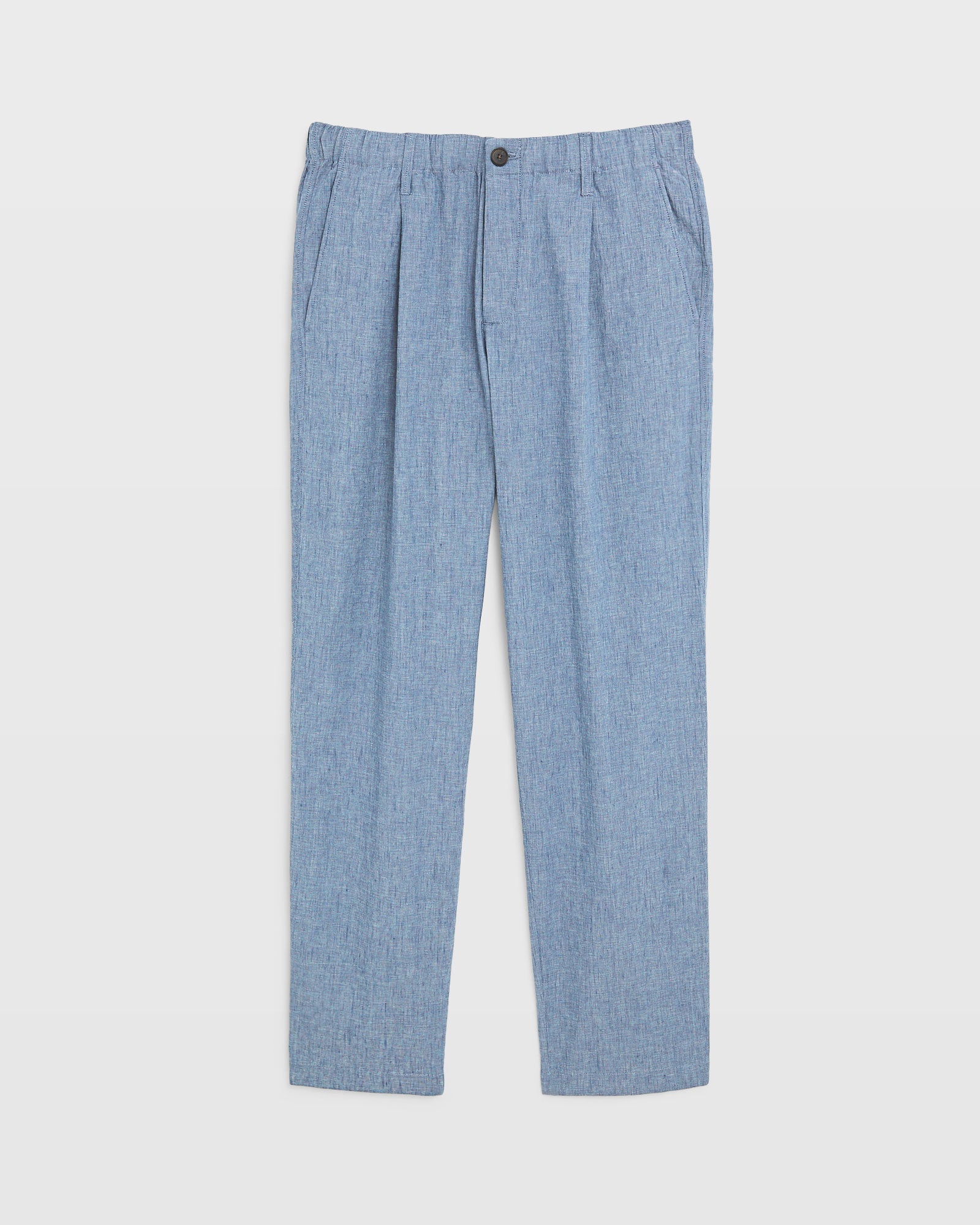 CLUB MONACO - Pantalon fuselé décontracté en lin - Bleu moyen